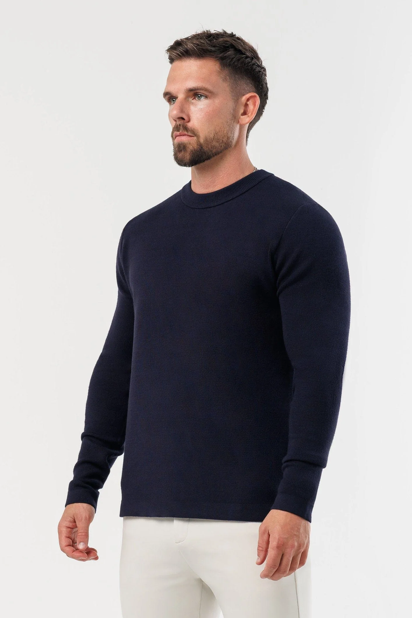 LUXE KNIT SWEATER - NAVY - Image 3