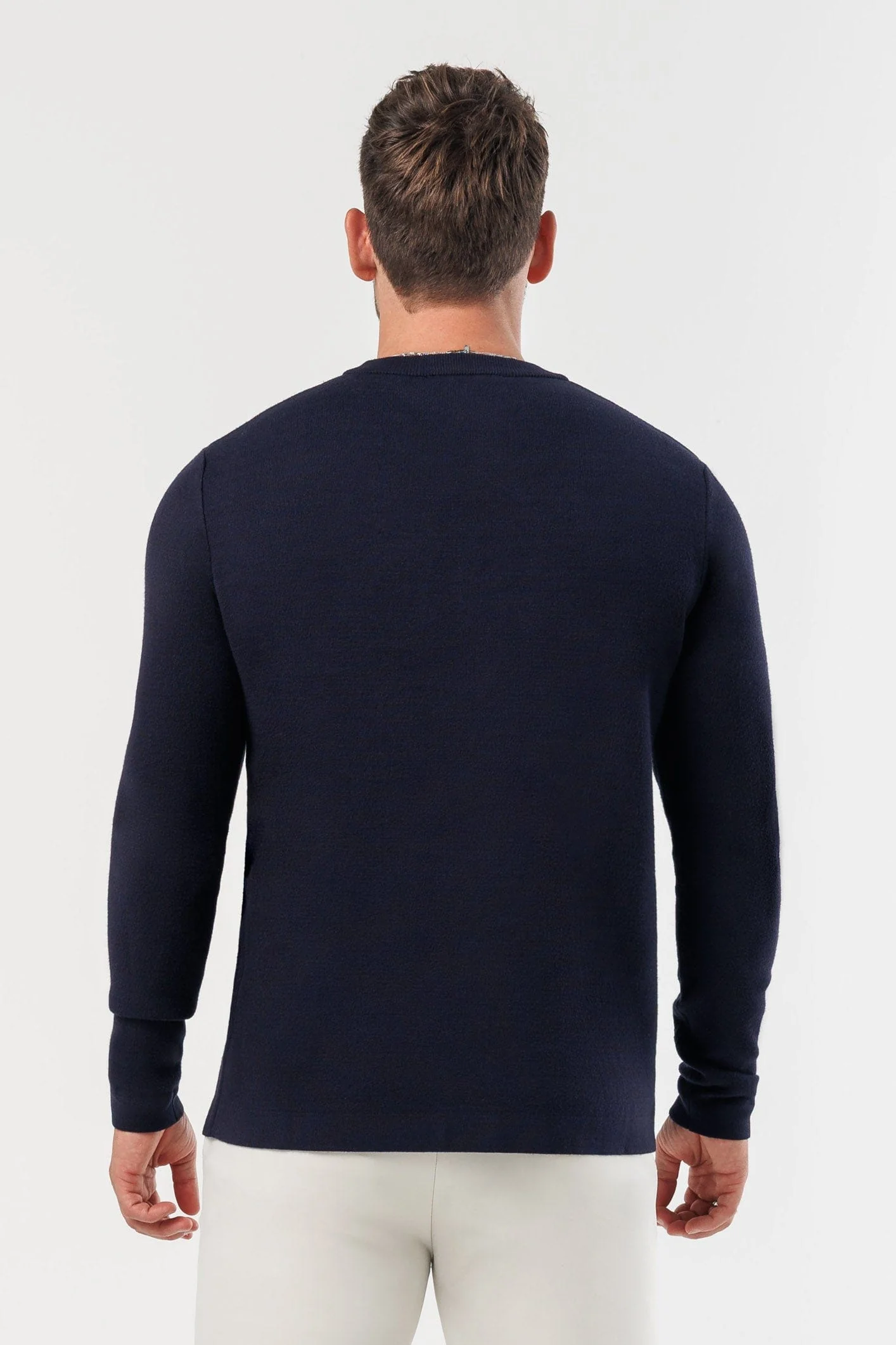 LUXE KNIT SWEATER - NAVY - Image 4