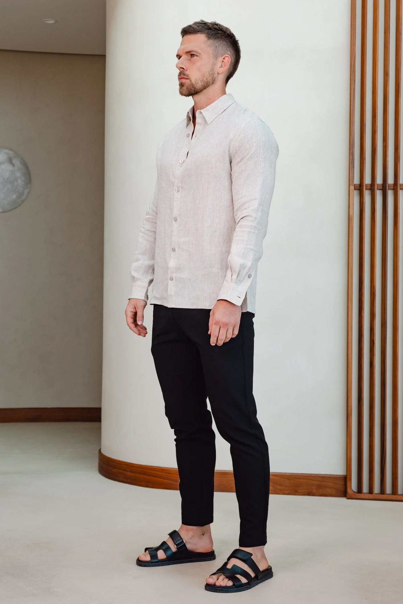 LUXE LINEN SHIRT - TAUPE - Image 7