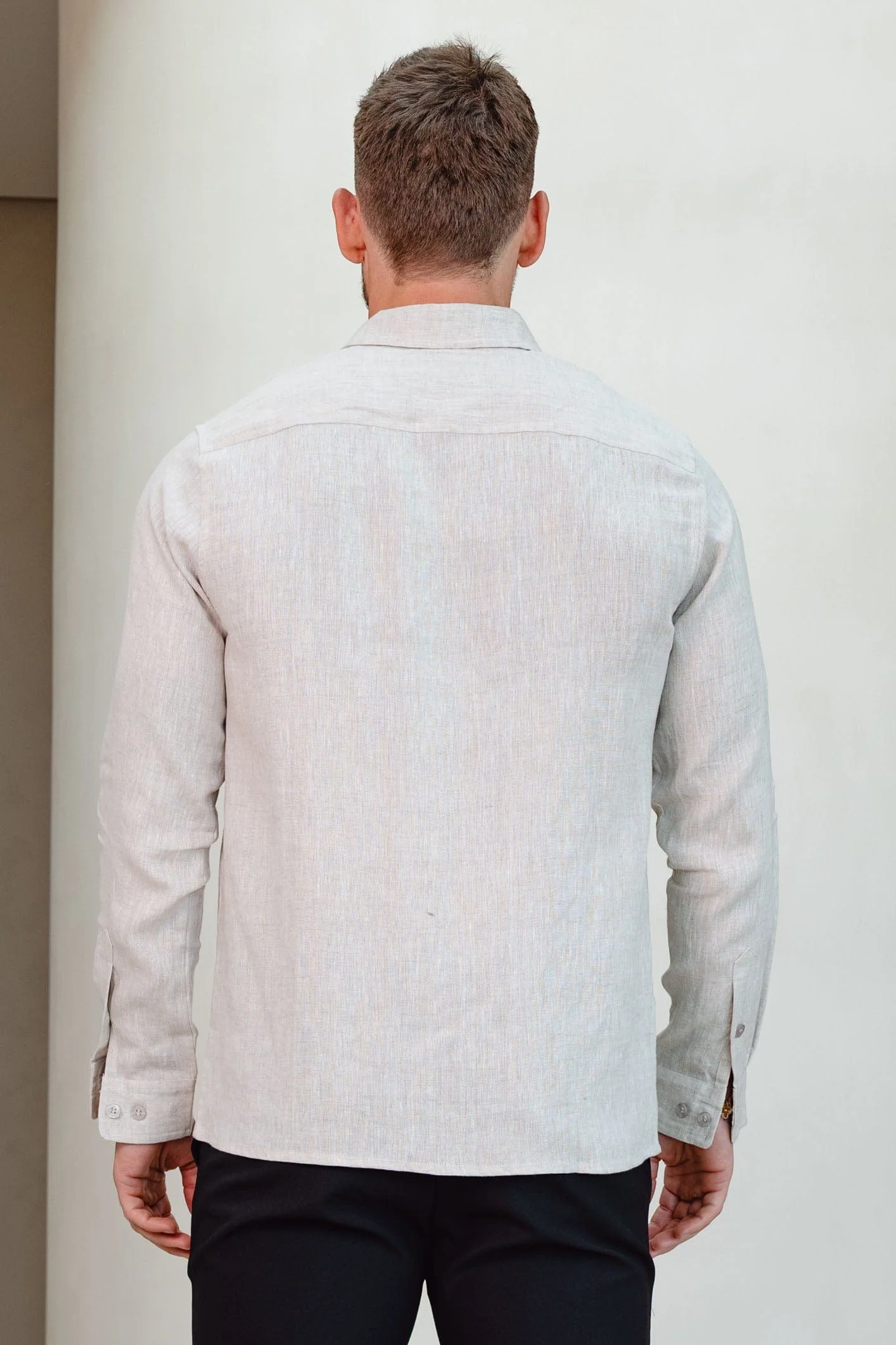 LUXE LINEN SHIRT - TAUPE - Image 8
