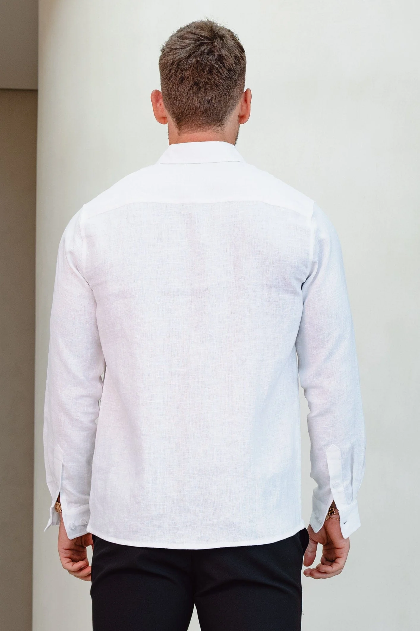 LUXE LINEN SHIRT - WHITE - Image 5