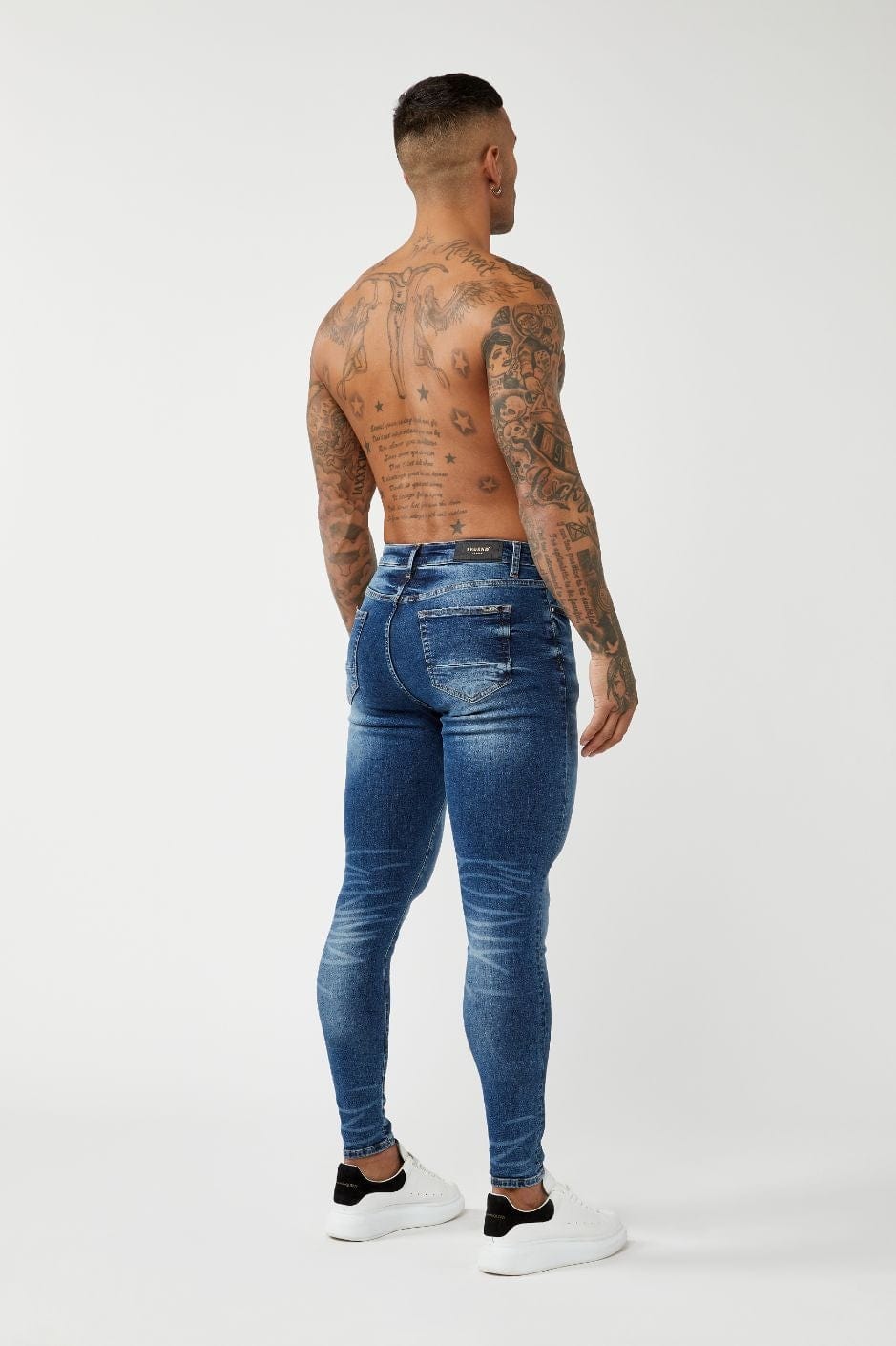 PREMIUM SKINNY FIT JEANS - DARK BLUE - Image 4