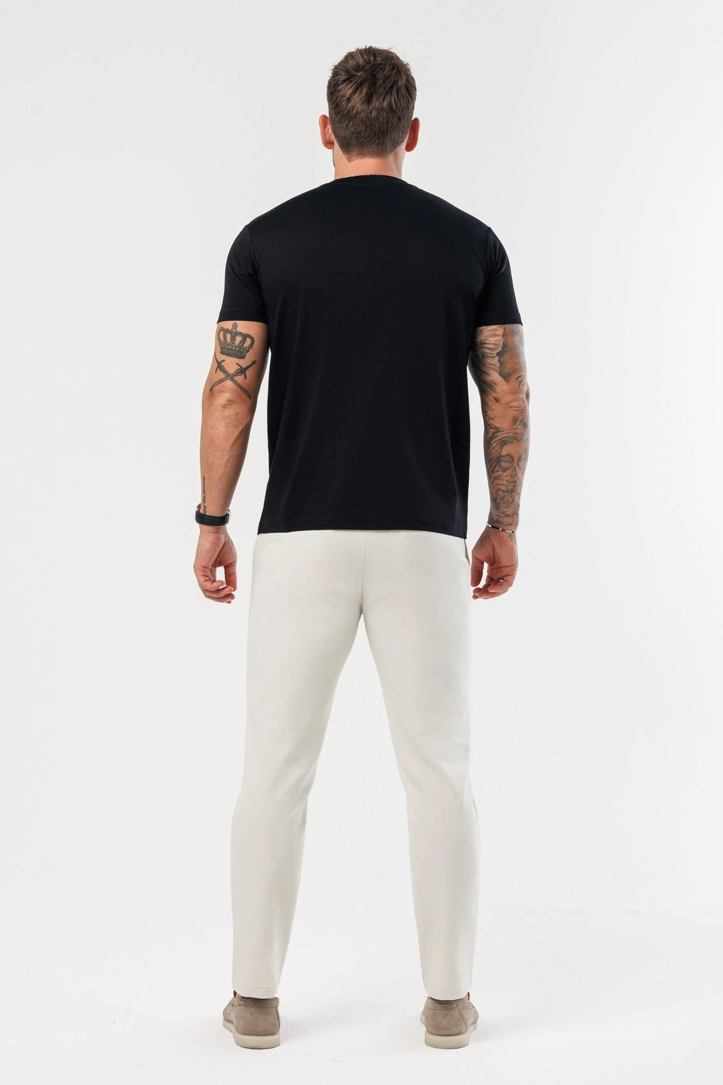LUXE MERCERISED T-SHIRT - BLACK - Image 7