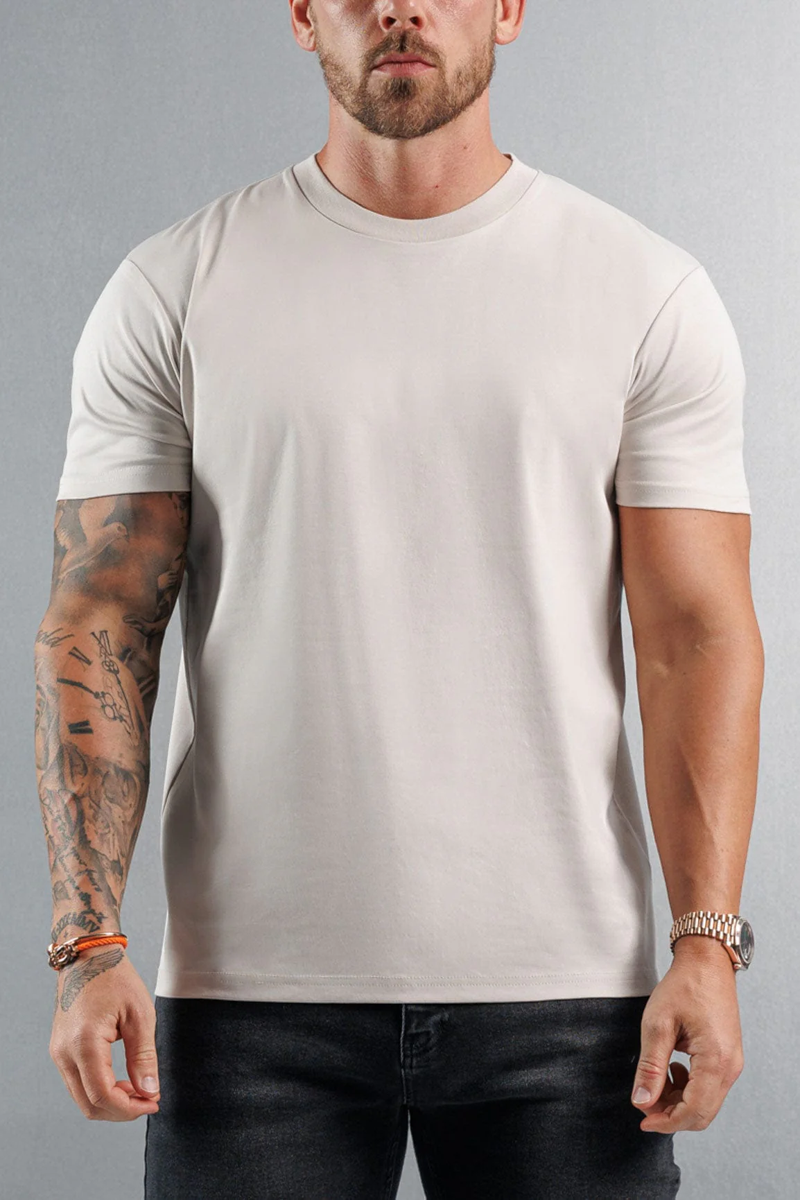 MERCERISED T-SHIRT - CREME - Image 3