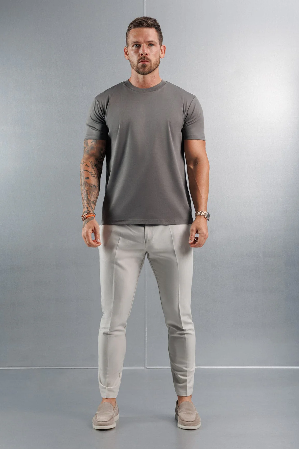 MERCERISED T-SHIRT - DARK GREY - Image 2