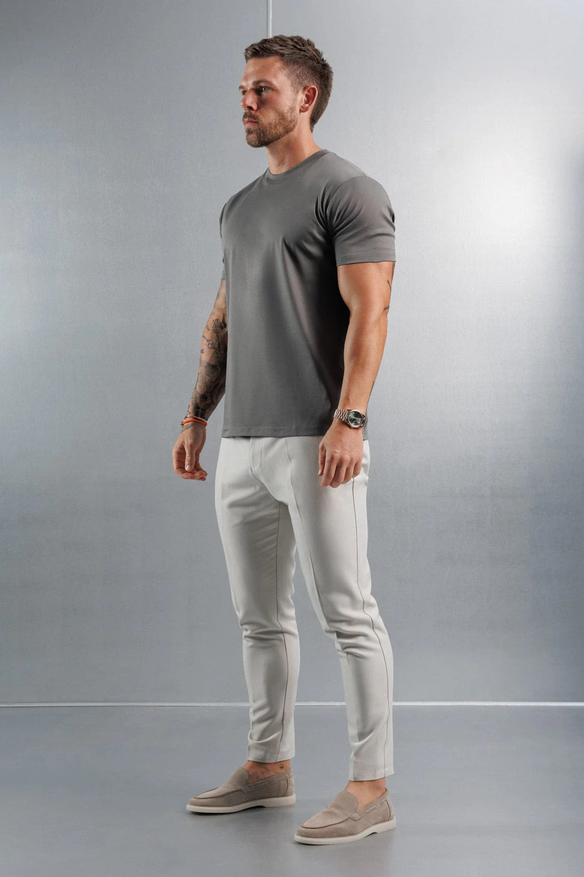 MERCERISED T-SHIRT - DARK GREY - Image 4