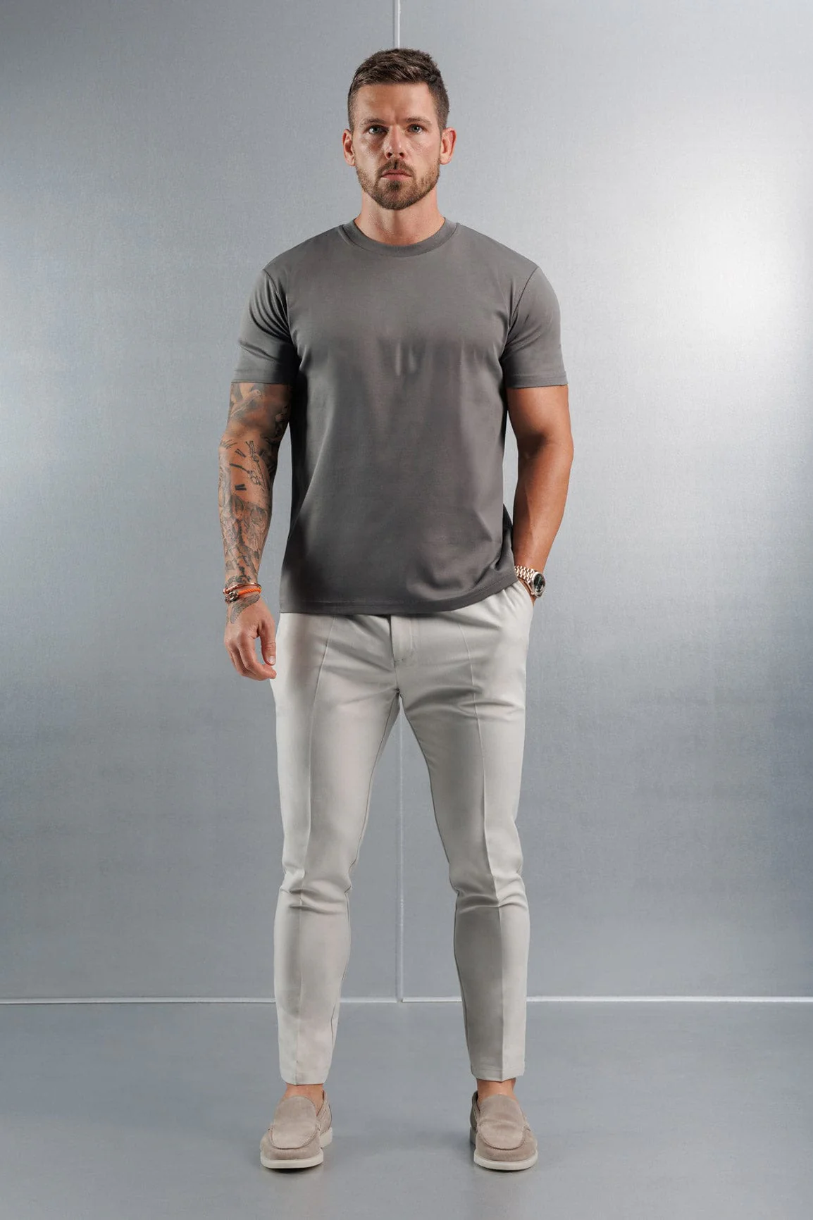 MERCERISED T-SHIRT - DARK GREY - Image 6
