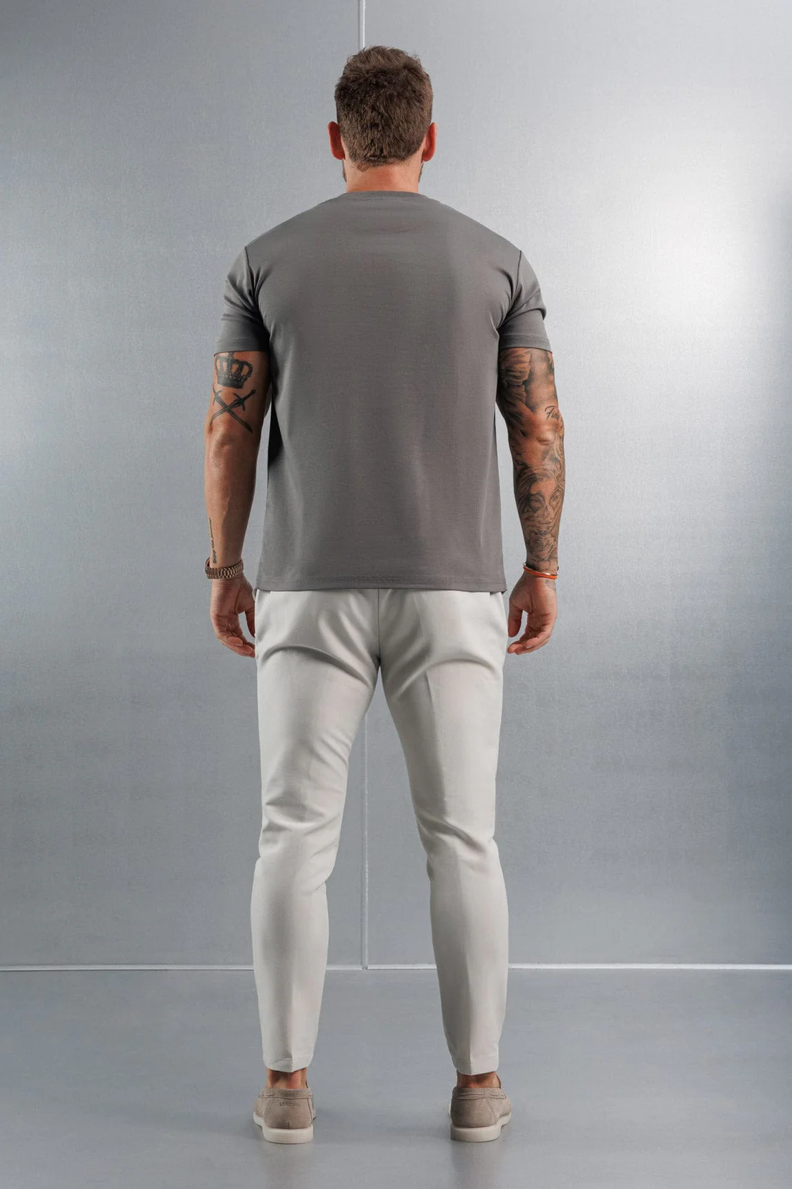 MERCERISED T-SHIRT - DARK GREY - Image 7
