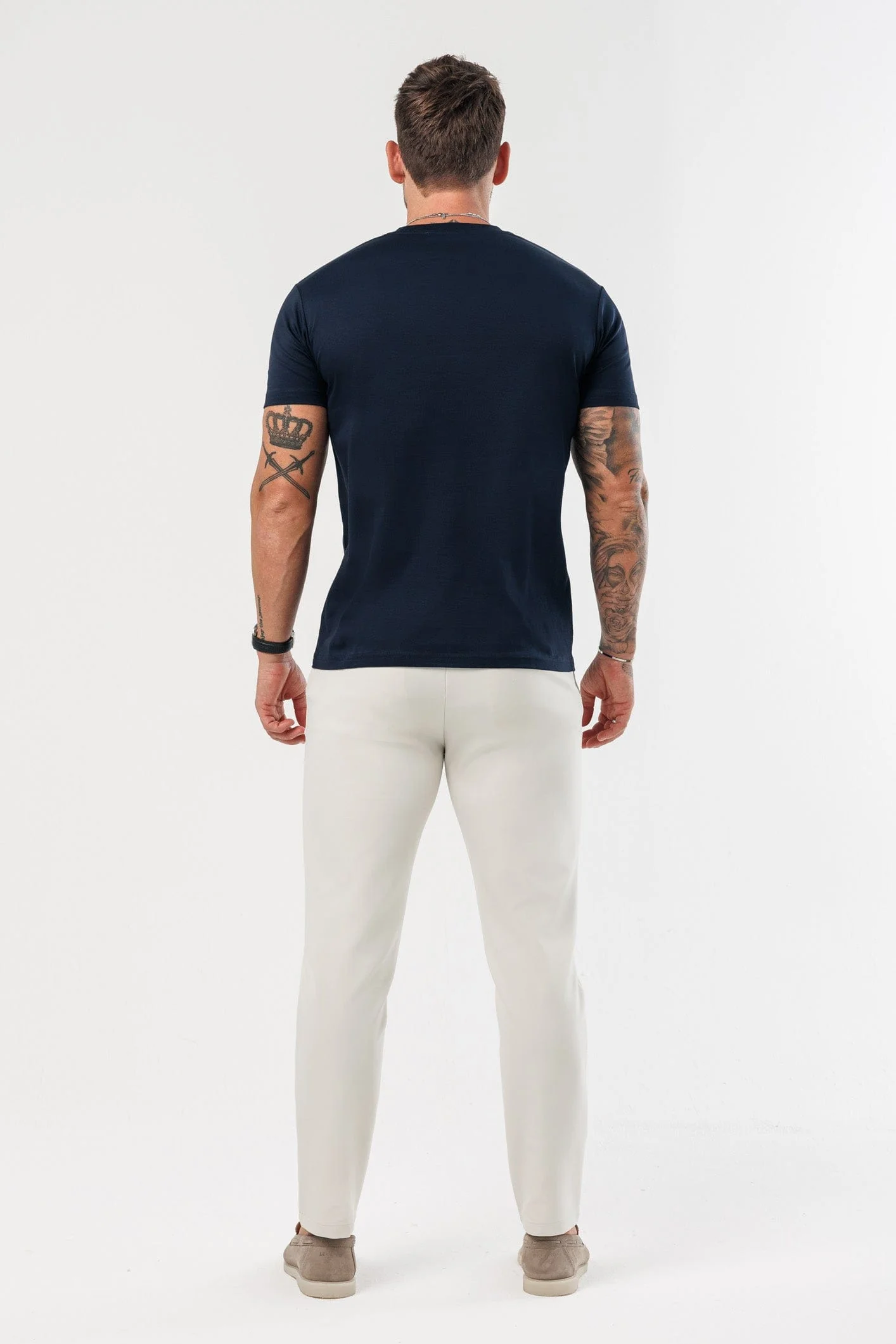 LUXE MERCERISED T-SHIRT - NAVY - Image 8