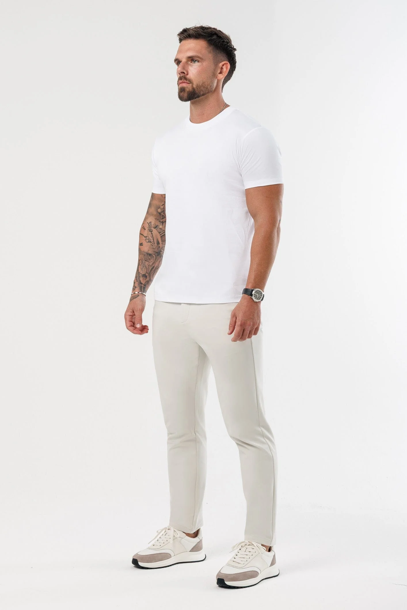 LUXE MERCERISED T-SHIRT - WHITE - Image 4