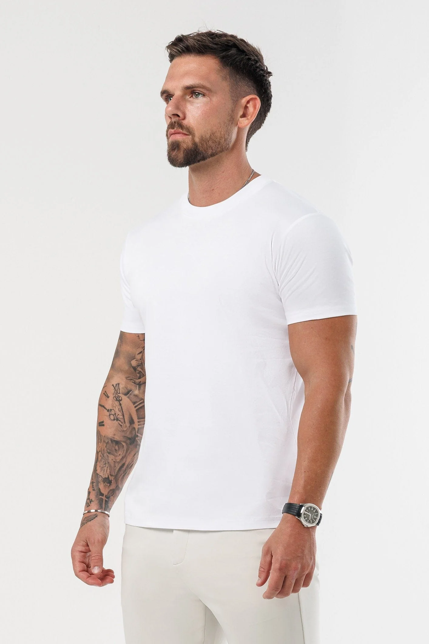 LUXE MERCERISED T-SHIRT - WHITE - Image 5