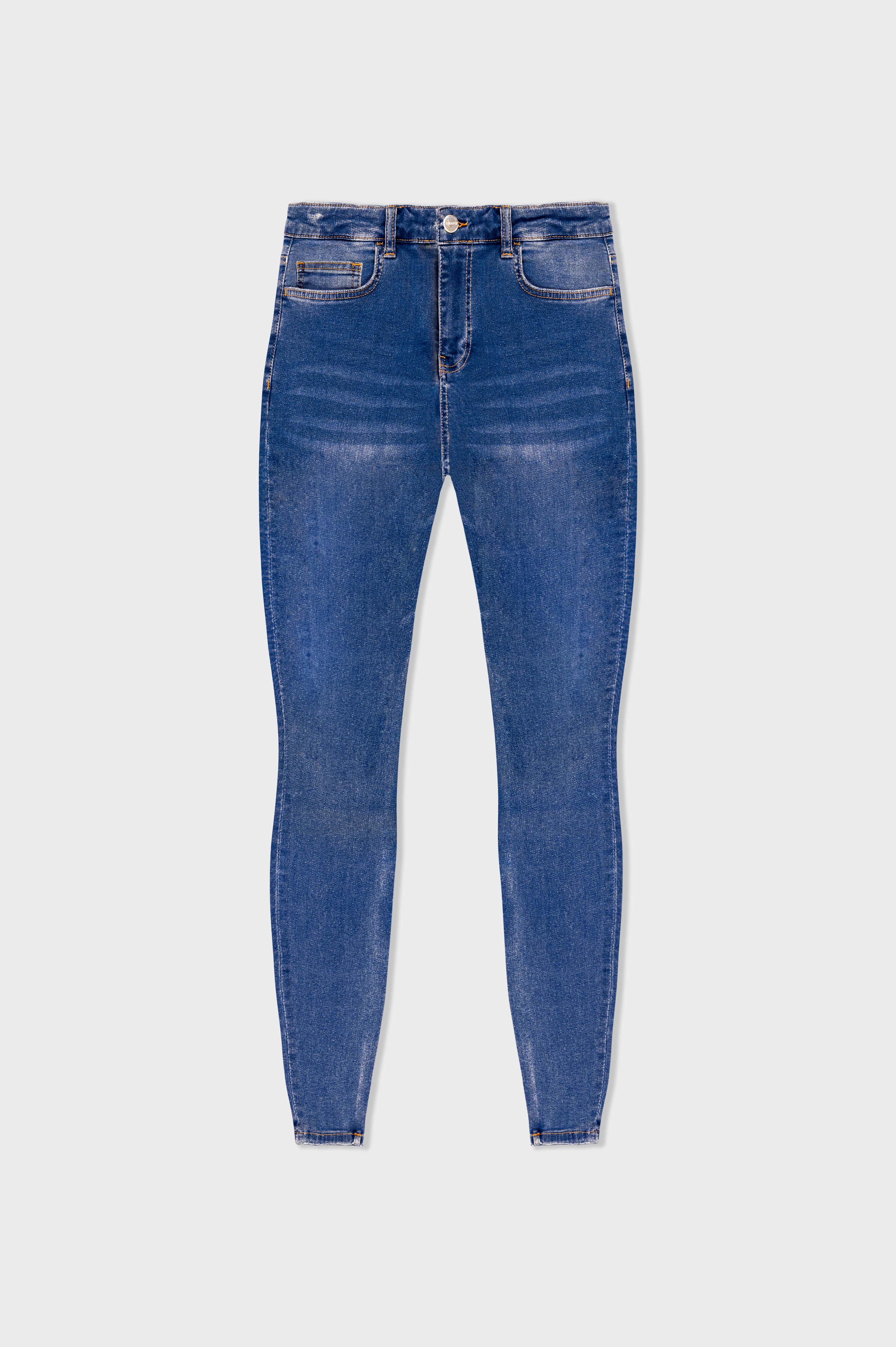 SKINNY FIT JEANS NON RIPPED - DARK BLUE - Image 7