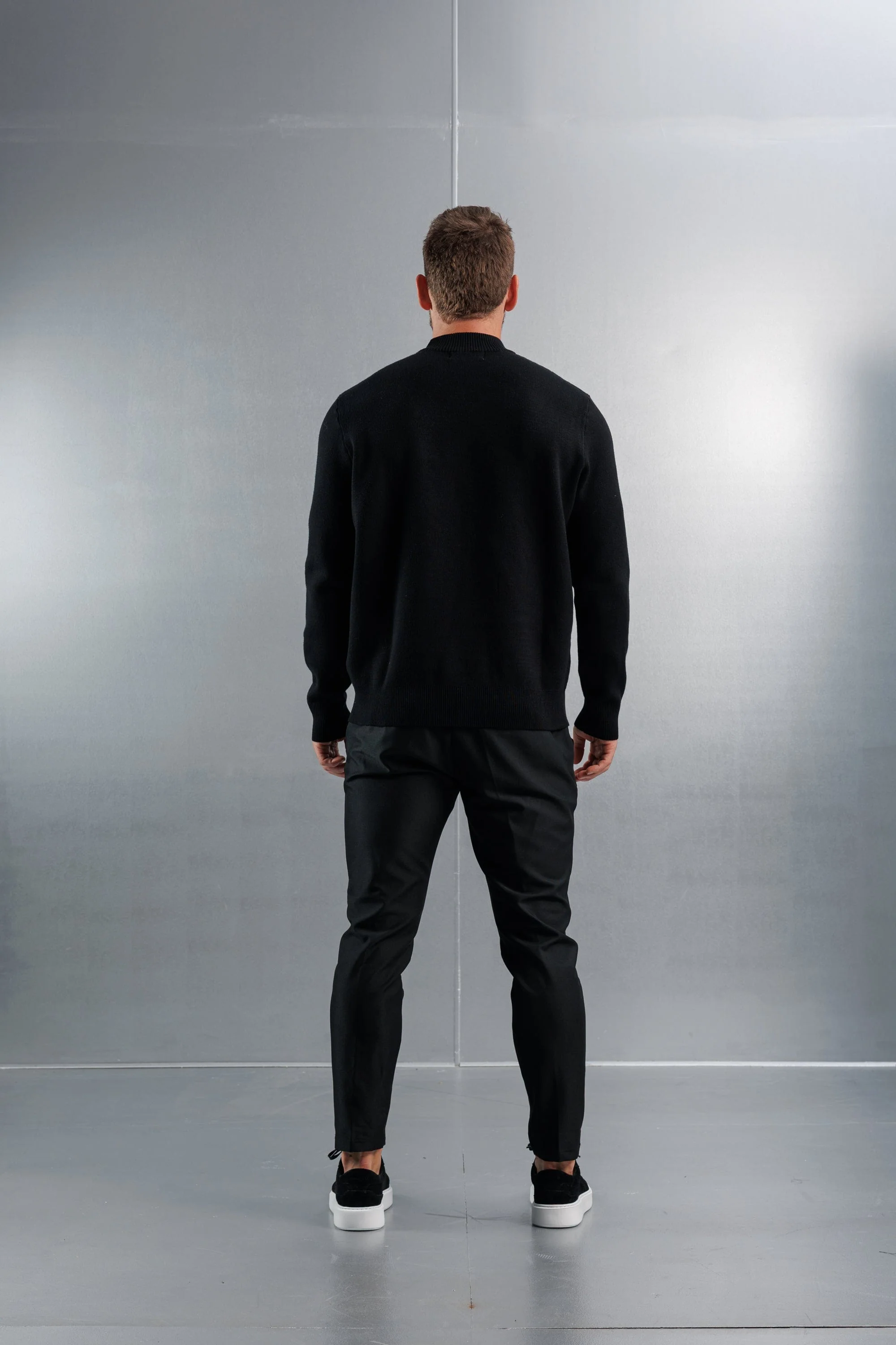 MOCK NECK SWEATER - BLACK - Image 7