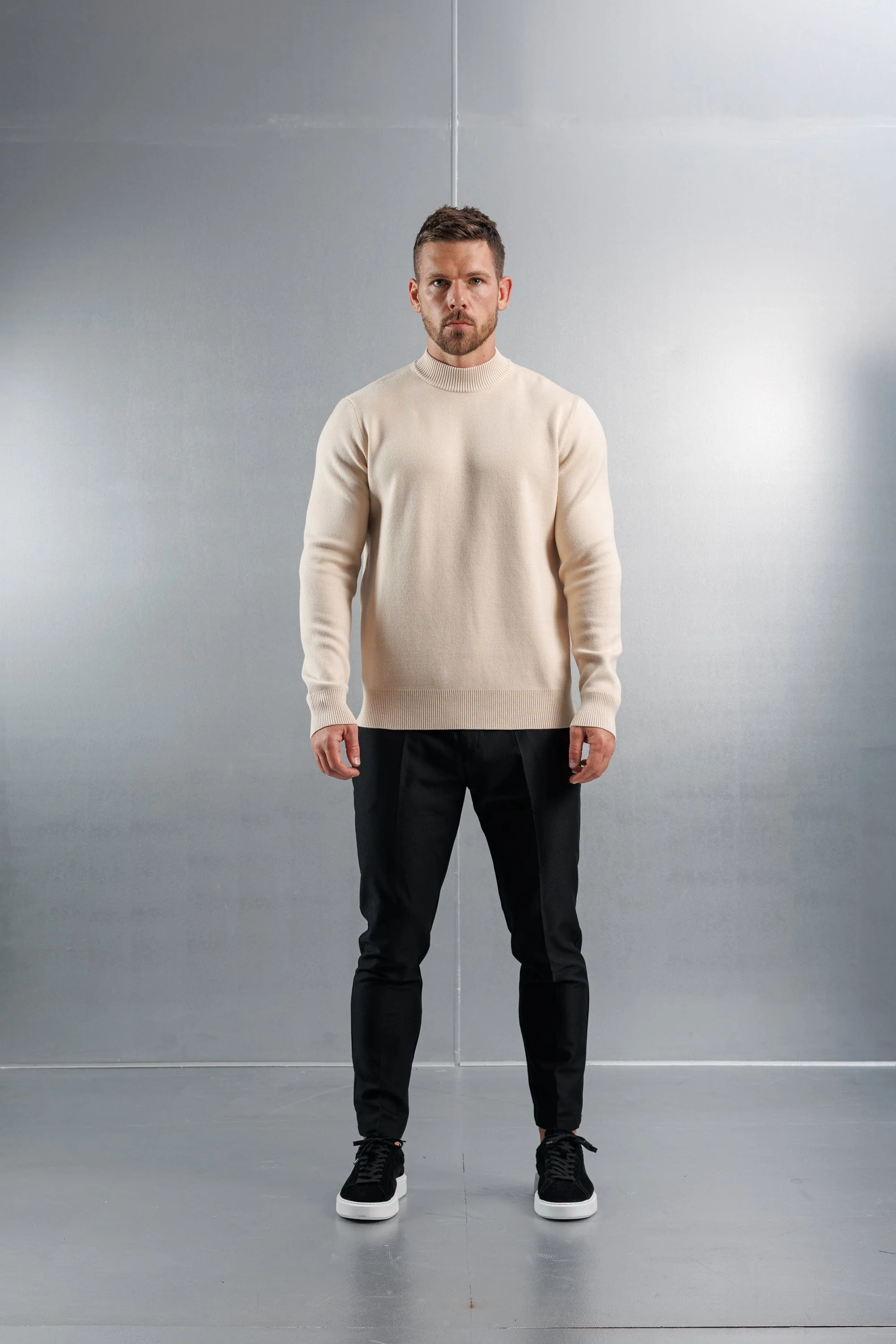 MOCK NECK SWEATER - CREME - Image 2