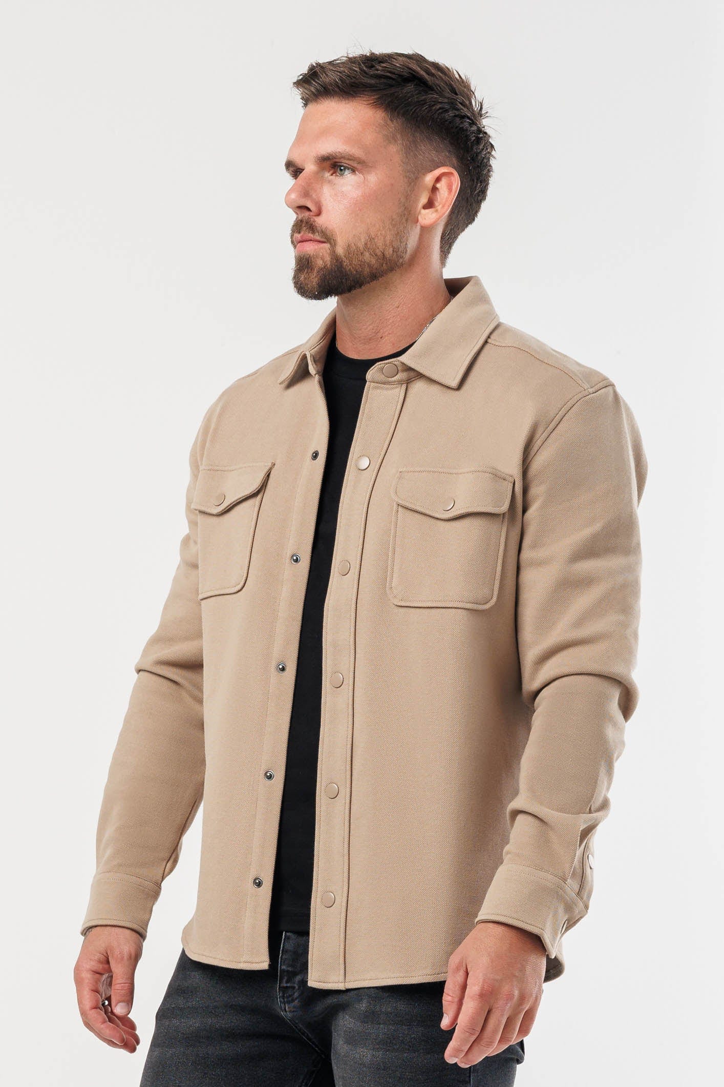 OVERSHIRT - BEIGE - Image 3