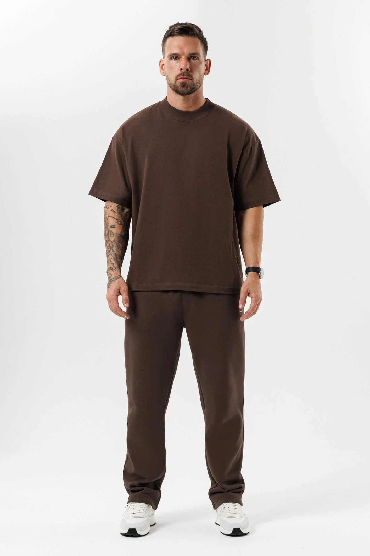 OVERSIZED T-SHIRT - BROWN - Image 5