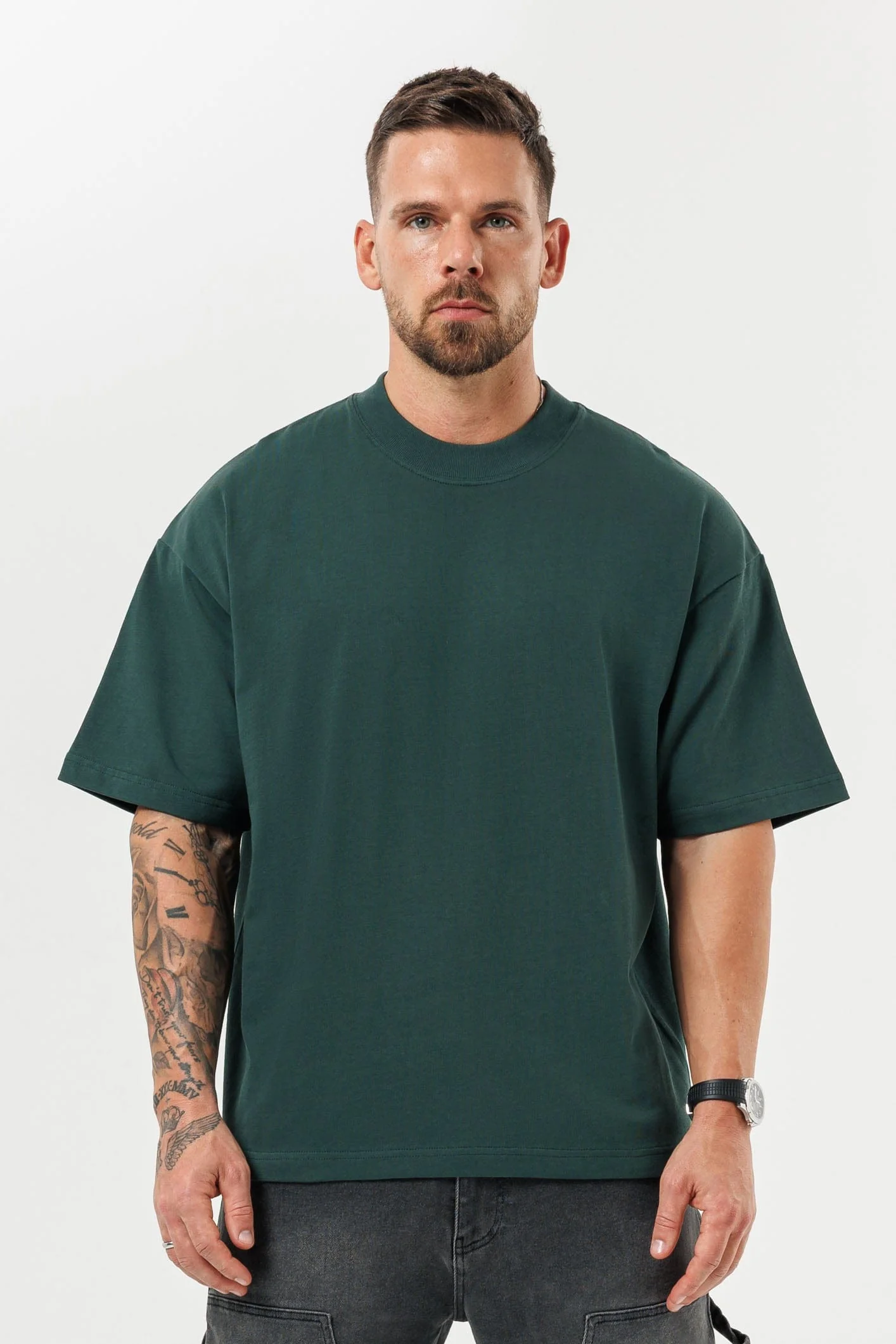 OVERSIZED T-SHIRT - GREEN - Image 2