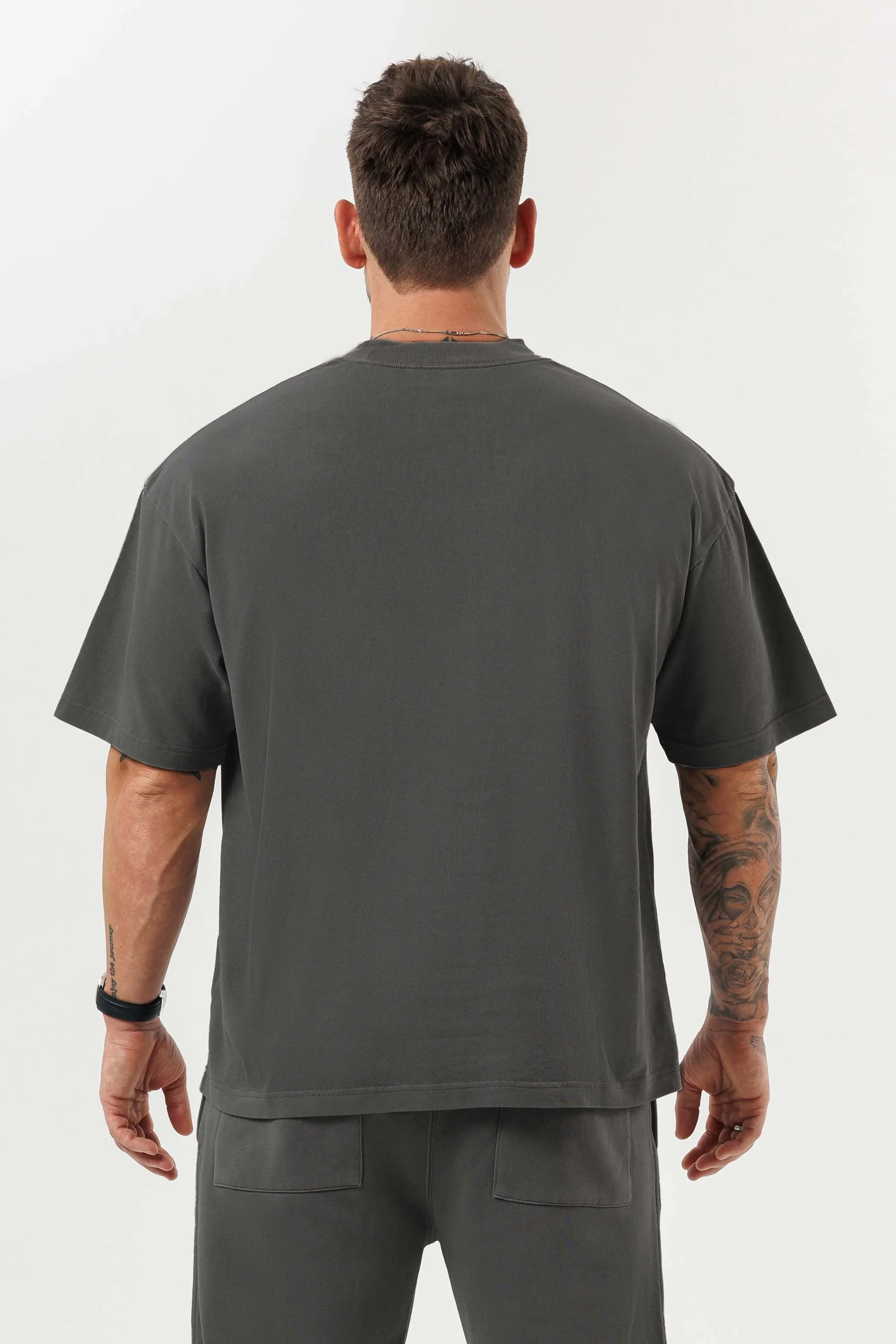 OVERSIZED T-SHIRT - DARK GREY - Image 3