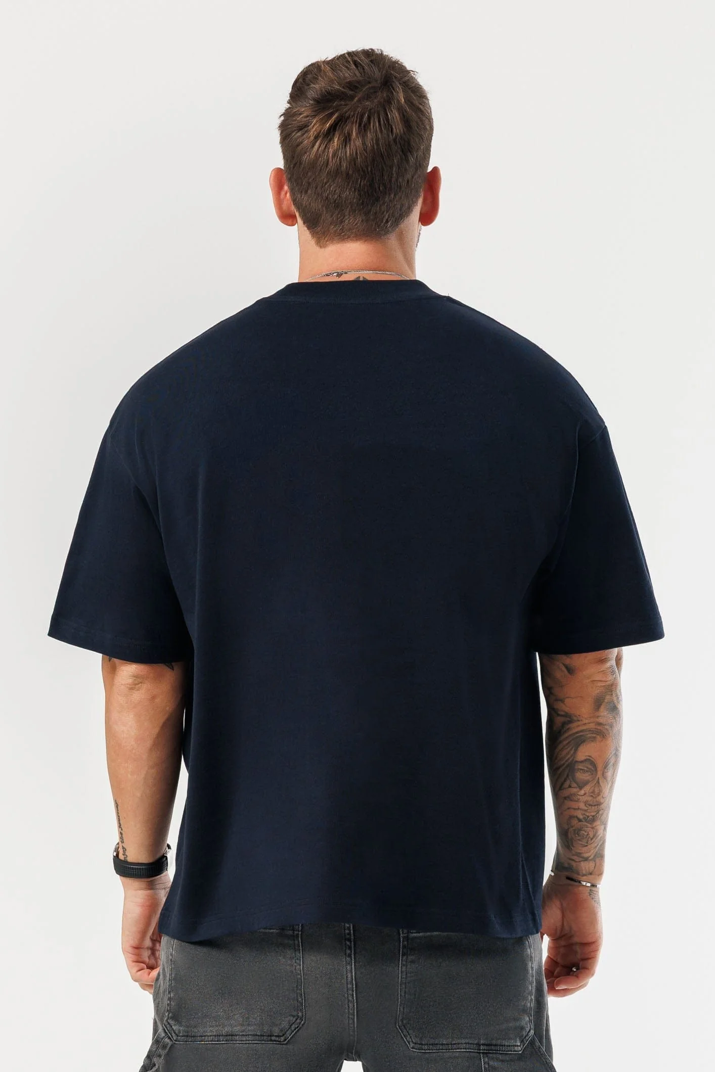 OVERSIZED T-SHIRT - NAVY - Image 4