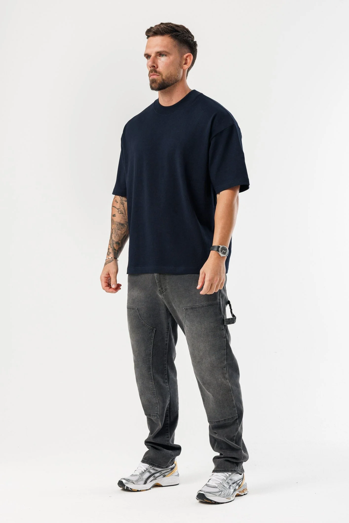OVERSIZED T-SHIRT - NAVY - Image 7