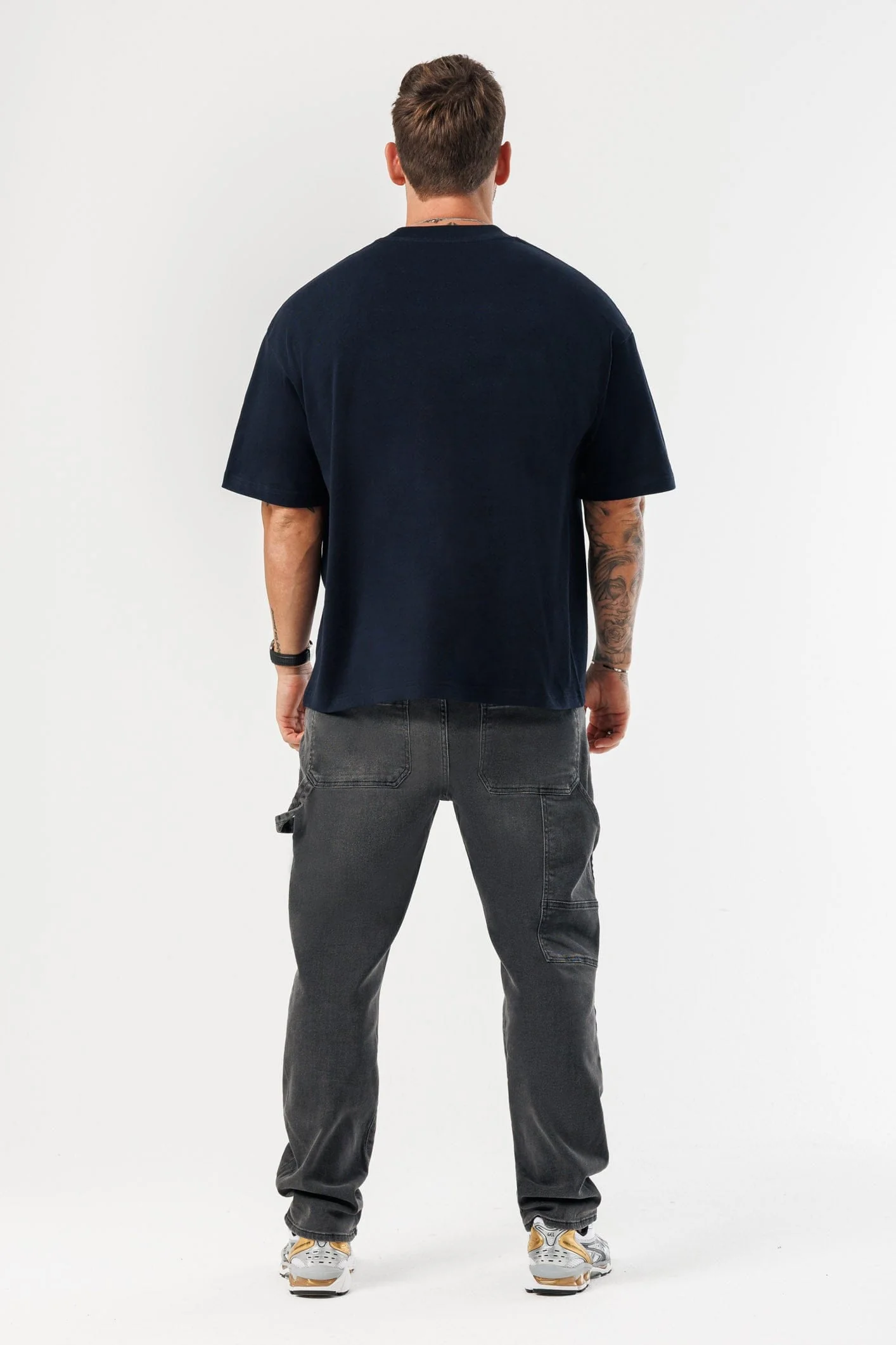 OVERSIZED T-SHIRT - NAVY - Image 8