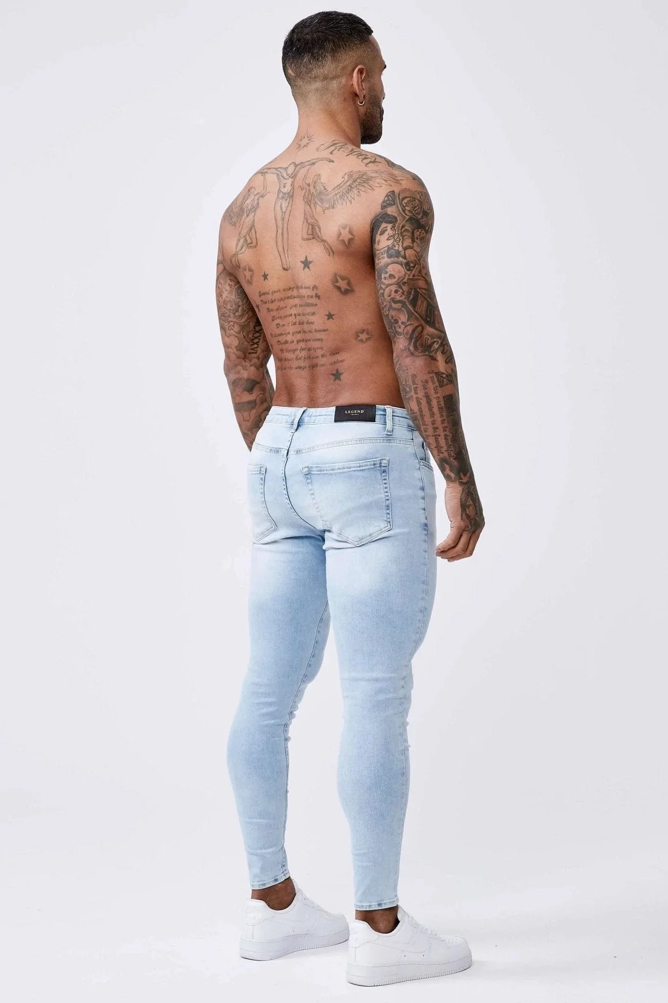 SKINNY FIT JEANS - PALE BLUE WASH - Image 5