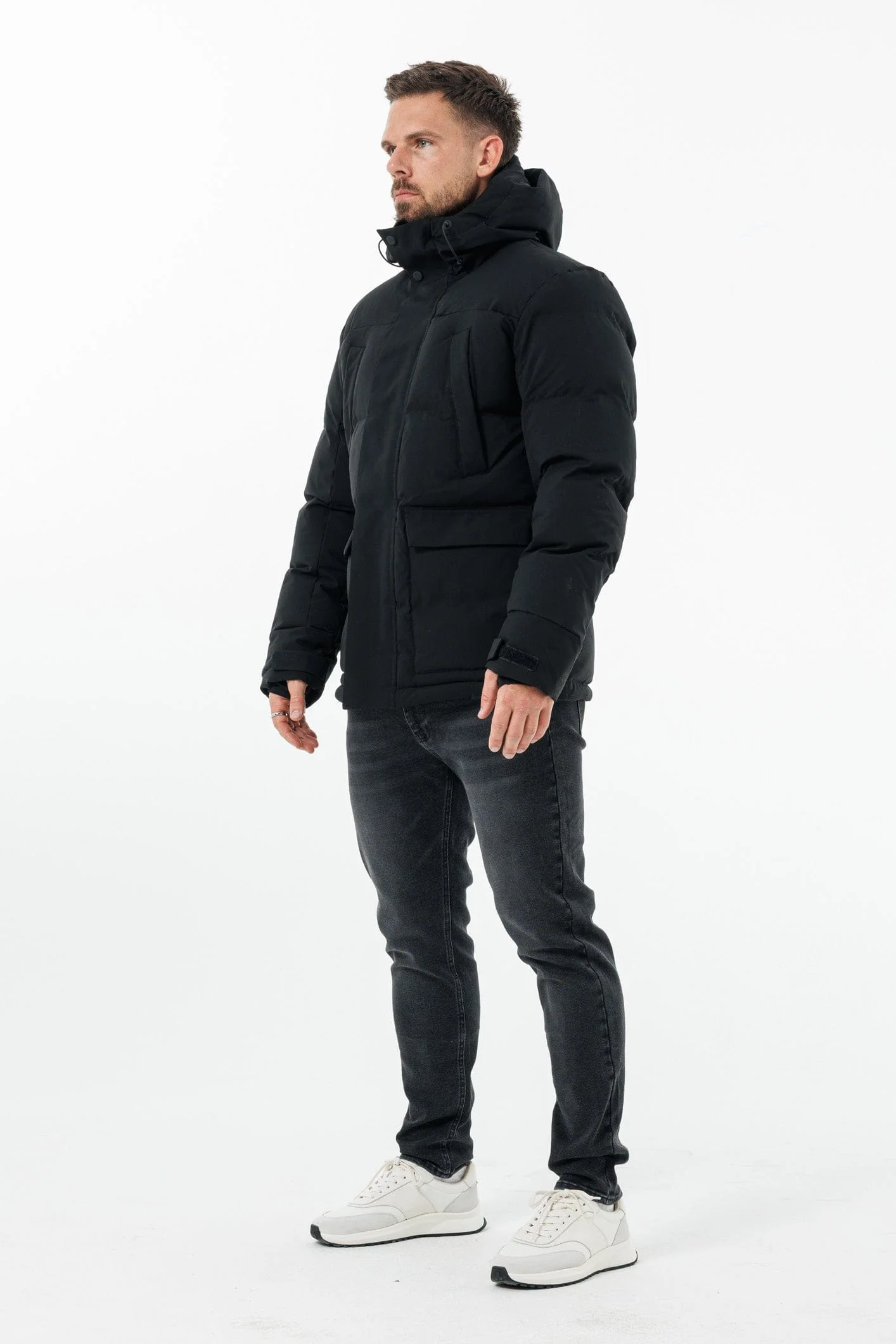 PARKA JACKET - BLACK - Image 6