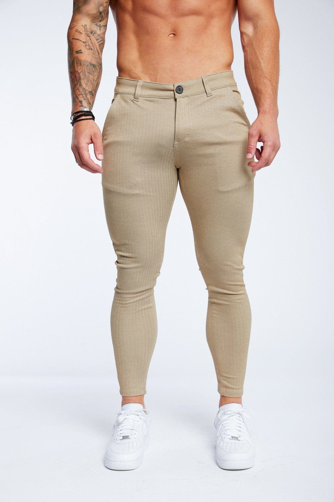 SPRAY ON TROUSERS - BEIGE - Image 6