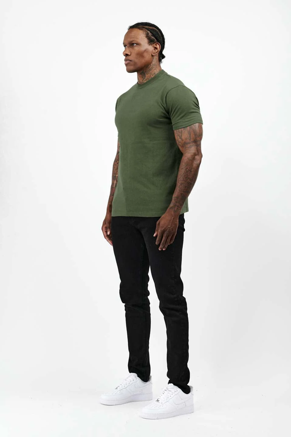 PREMIUM BASICS T-SHIRT - ARMY GREEN - Image 7