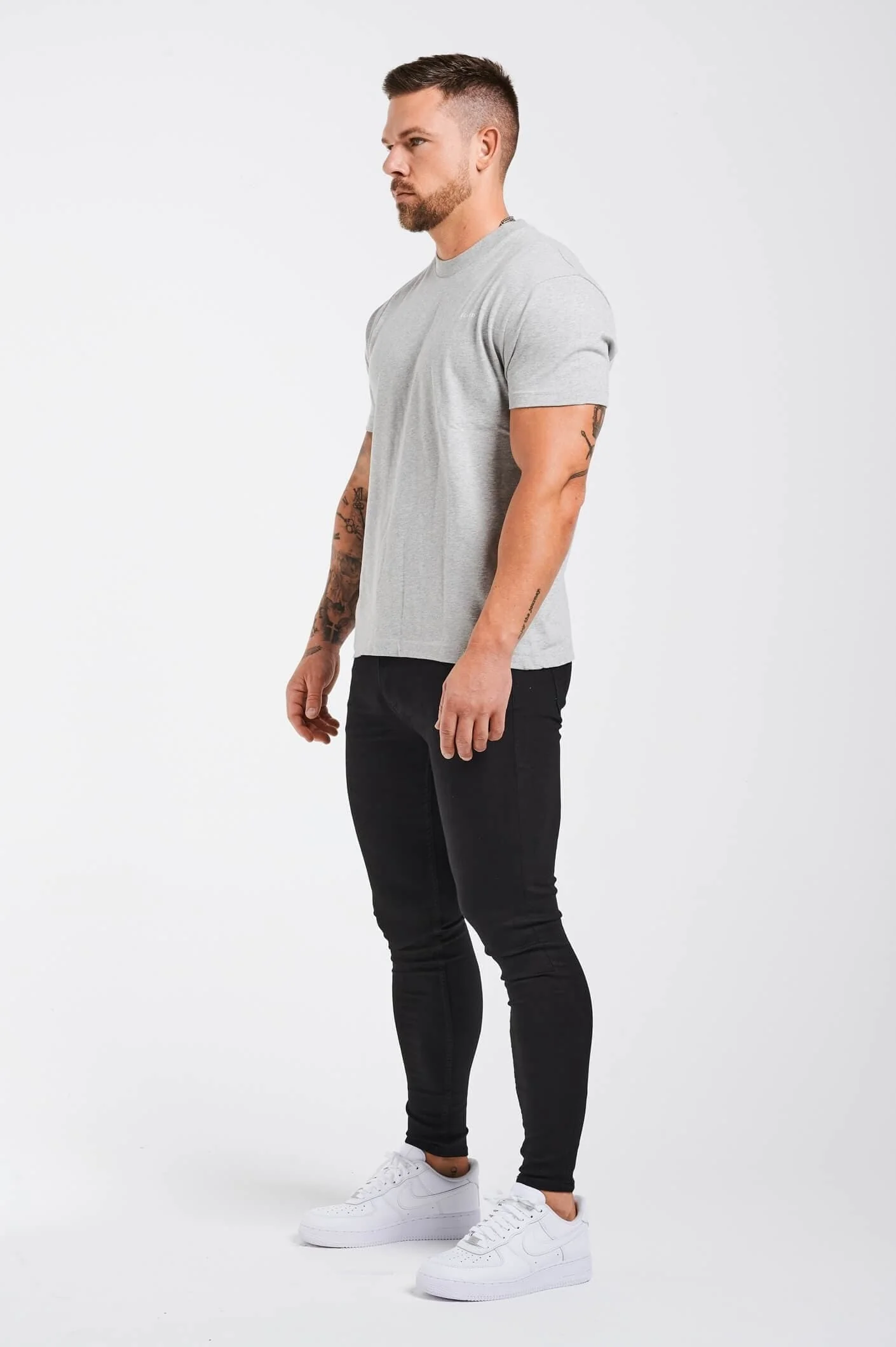 PREMIUM BASICS T-SHIRT - GREY MARL - Image 13
