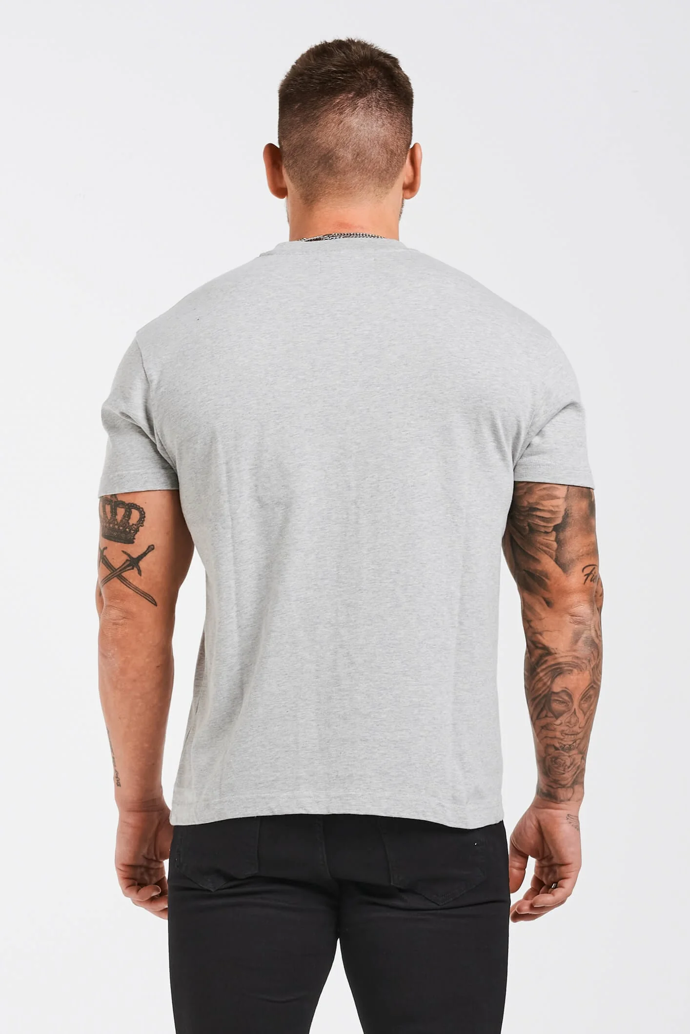 PREMIUM BASICS T-SHIRT - GREY MARL - Image 14