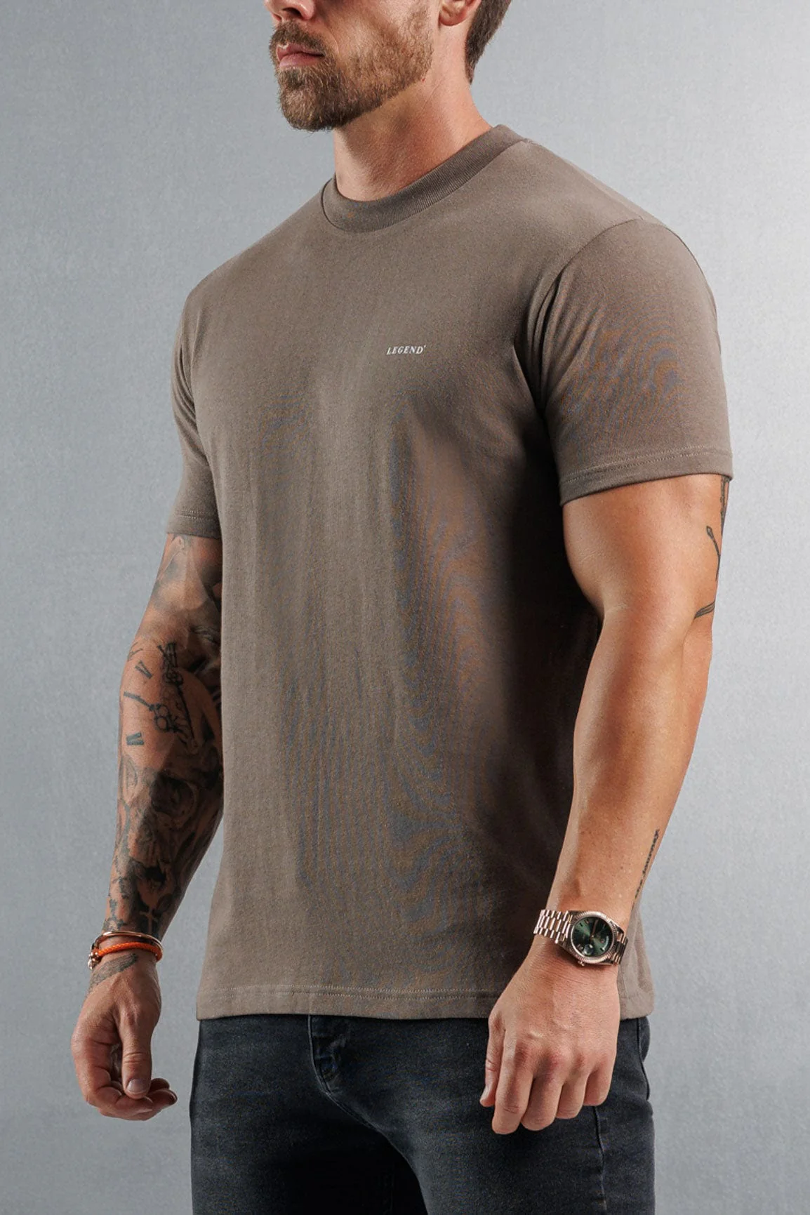PREMIUM BASICS T-SHIRT - MOCHA - Image 4