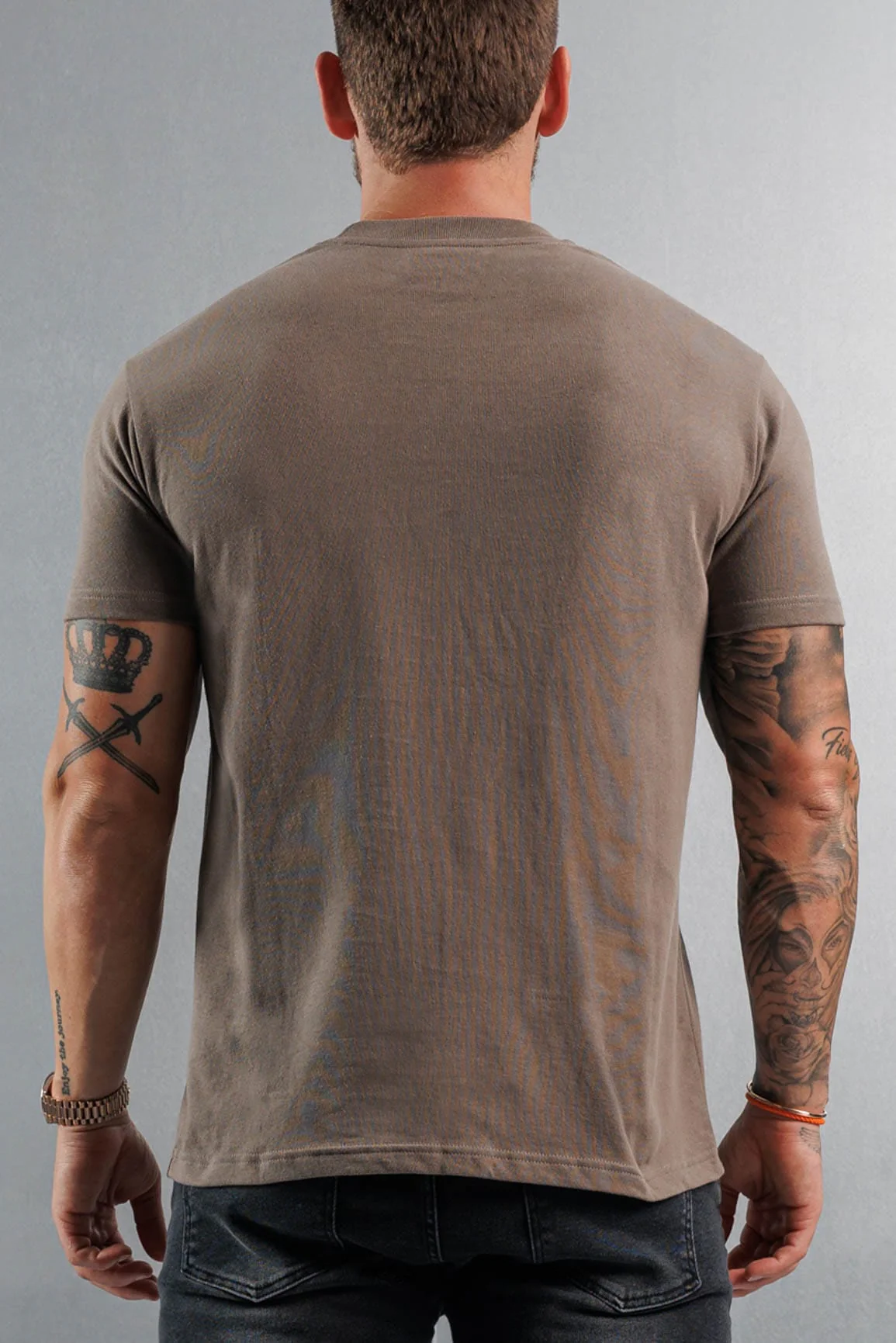 PREMIUM BASICS T-SHIRT - MOCHA - Image 5