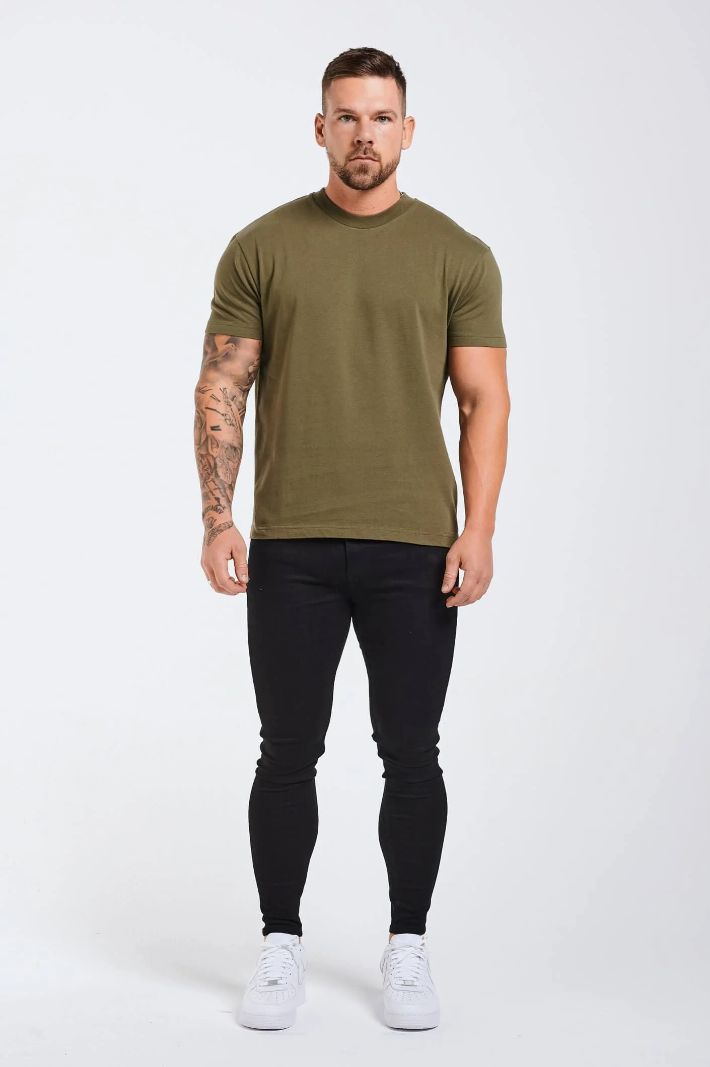 PREMIUM BASICS T-SHIRT - OLIVE - Image 3