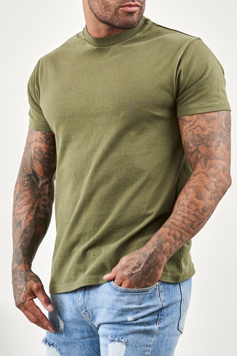 PREMIUM BASICS T-SHIRT - OLIVE - Image 5