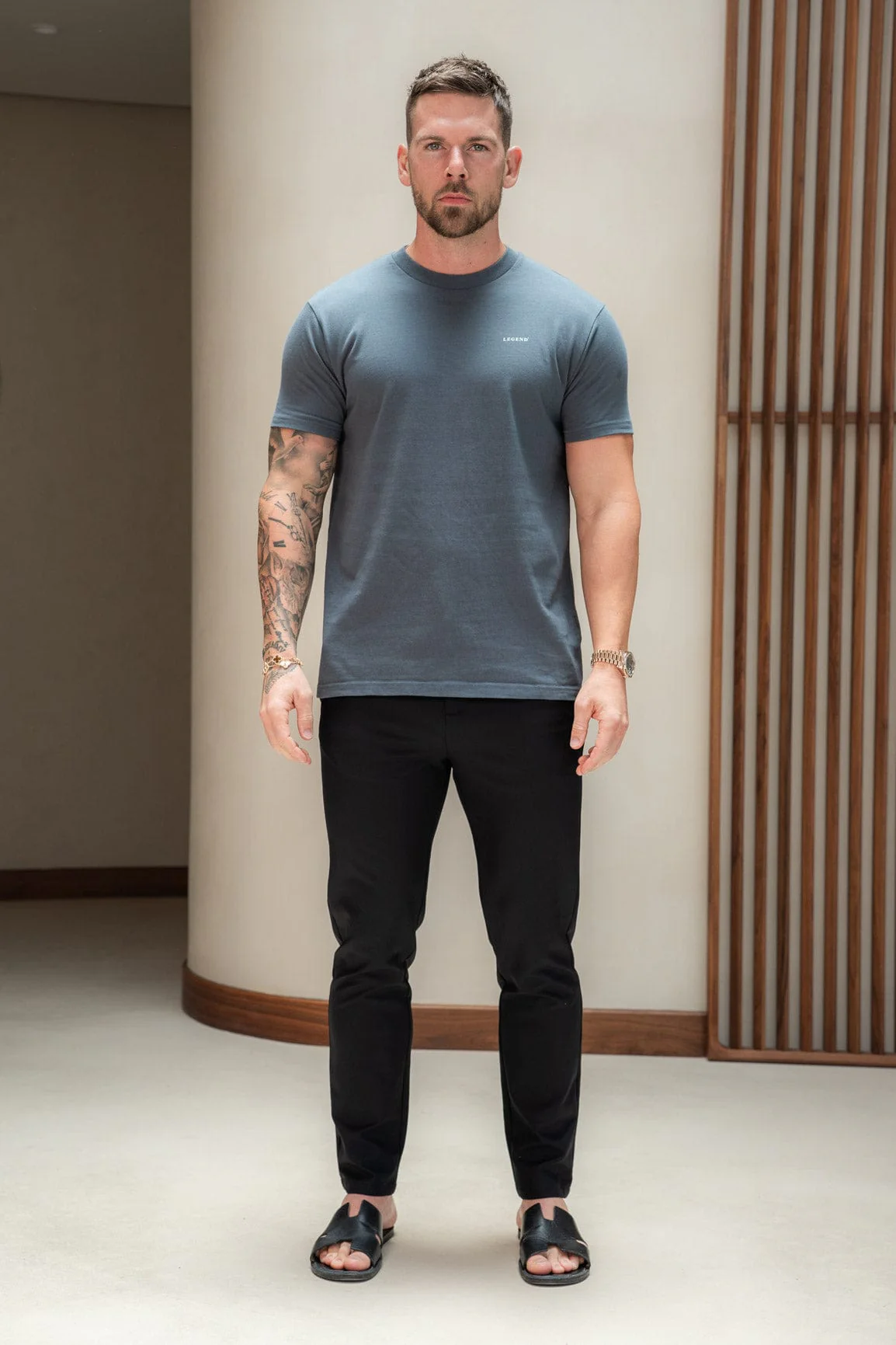 PREMIUM BASICS T-SHIRT - VINTAGE INDIGO - Image 2