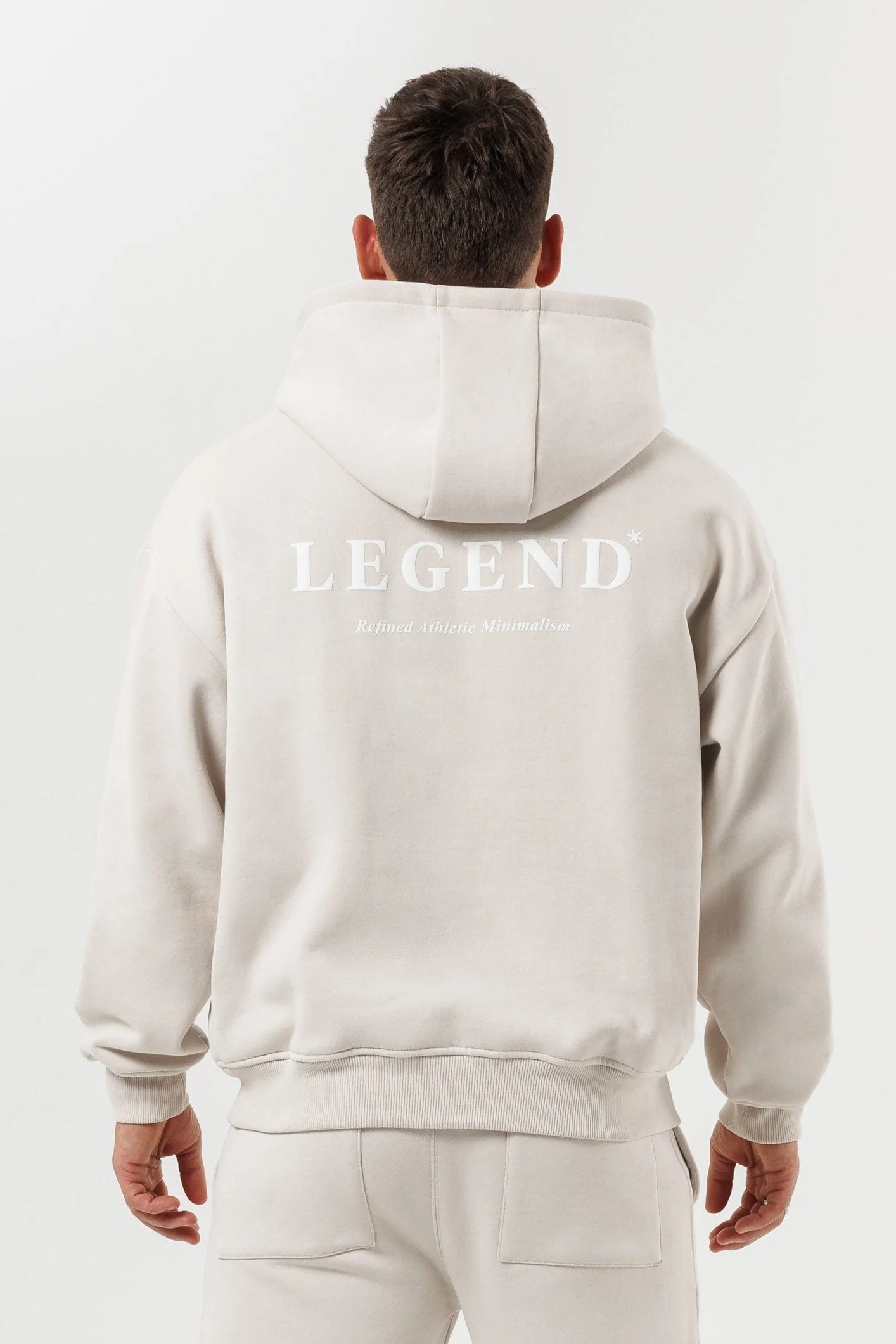 PRINT HOODIE - BEIGE - Image 6