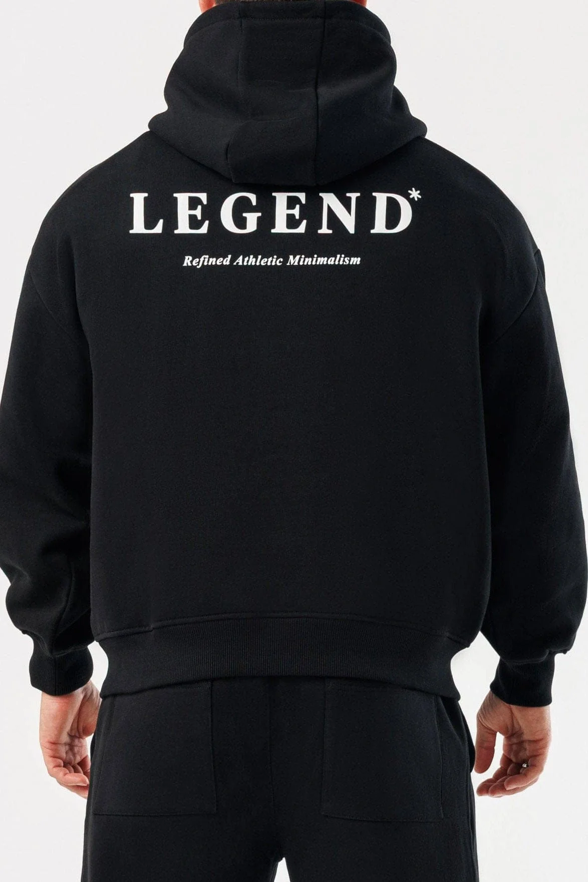 PRINT HOODIE - BLACK - Image 2