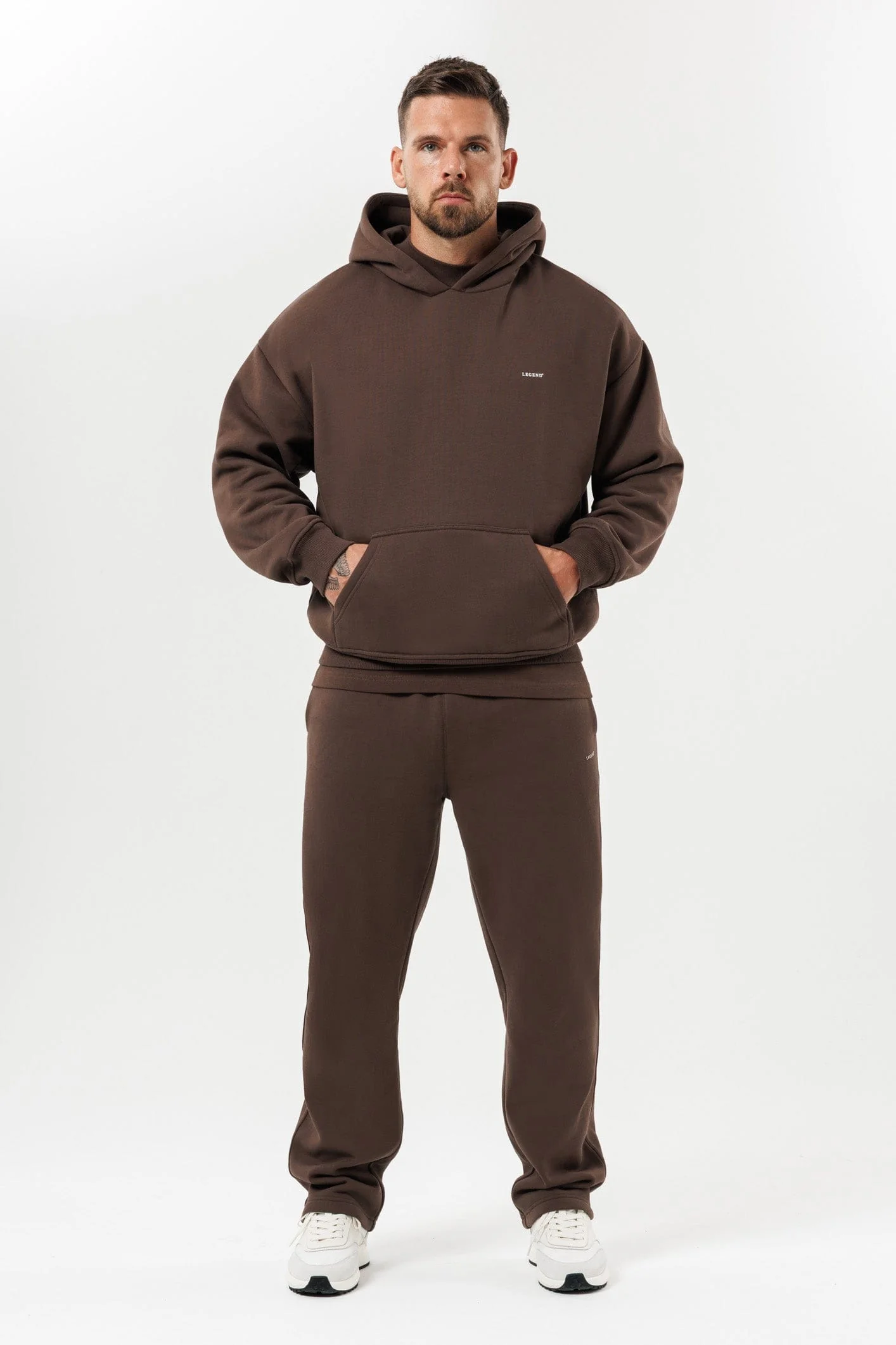 PRINT HOODIE - BROWN - Image 6