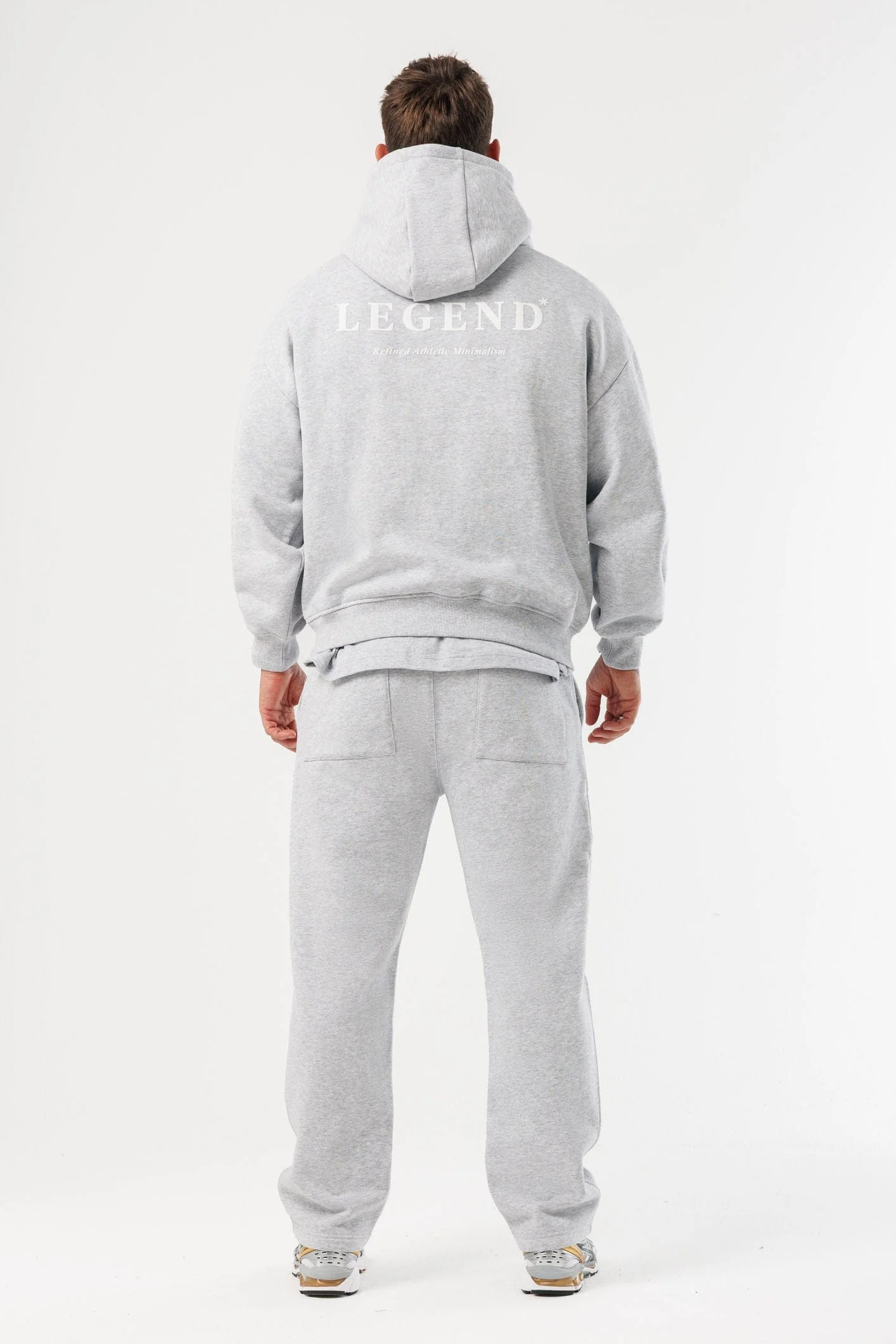 PRINT HOODIE - GREY MARL - Image 8