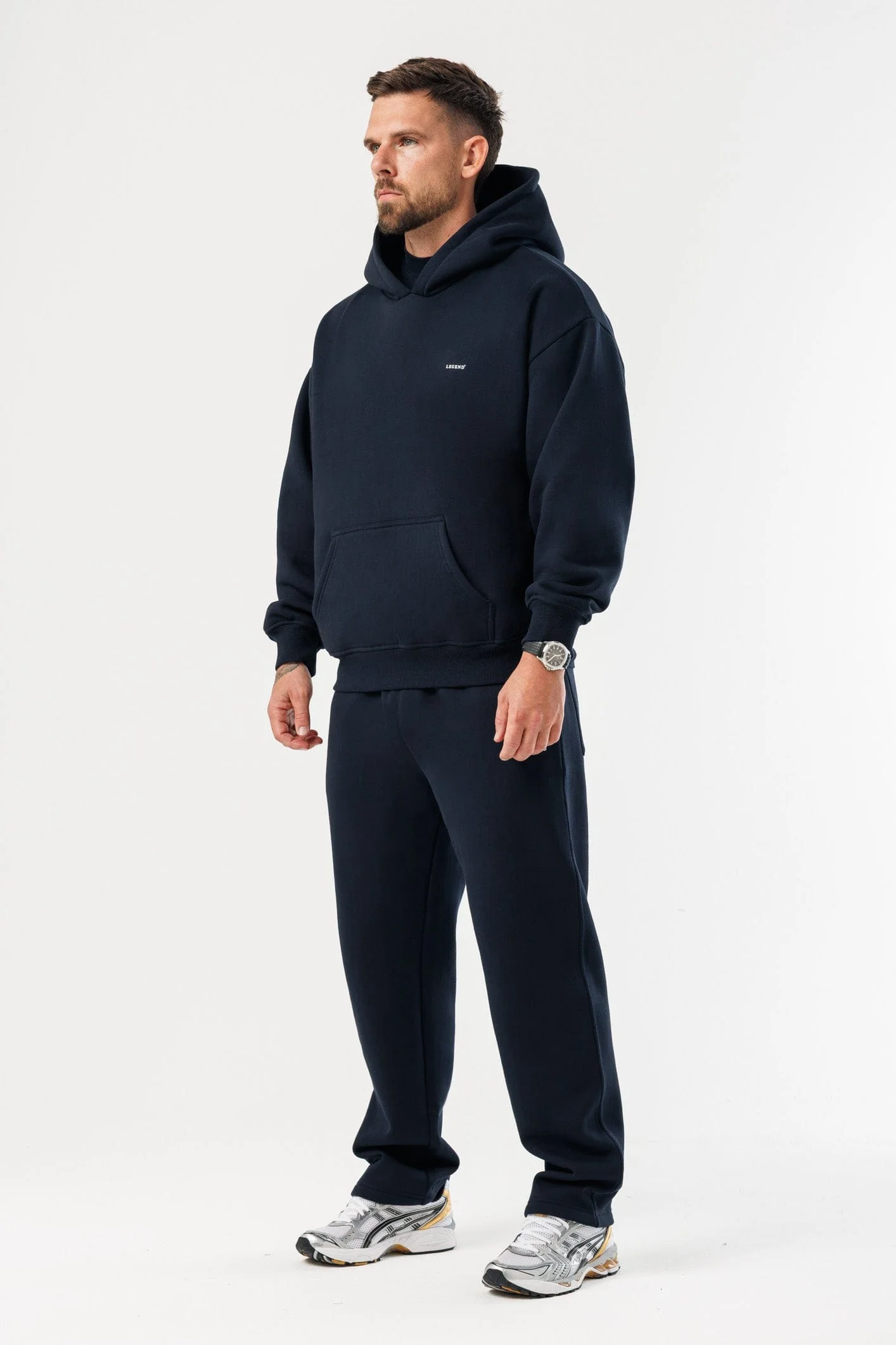 PRINT HOODIE - NAVY - Image 8