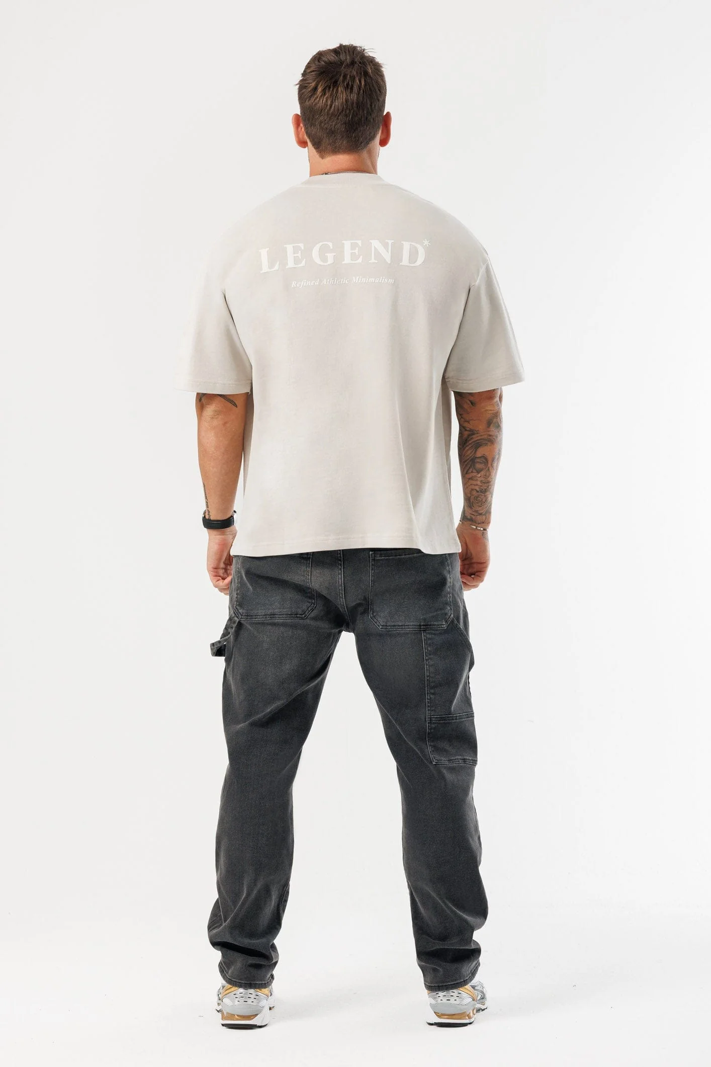 PRINT OVERSIZED T-SHIRT - BEIGE - Image 9