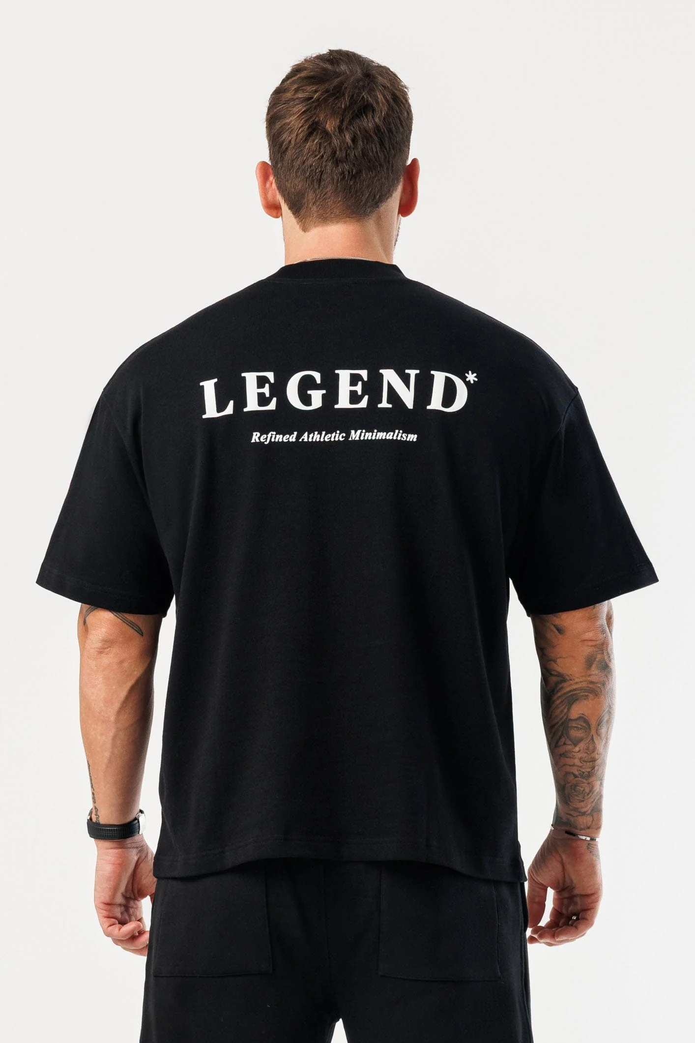 PRINT OVERSIZED T-SHIRT - BLACK