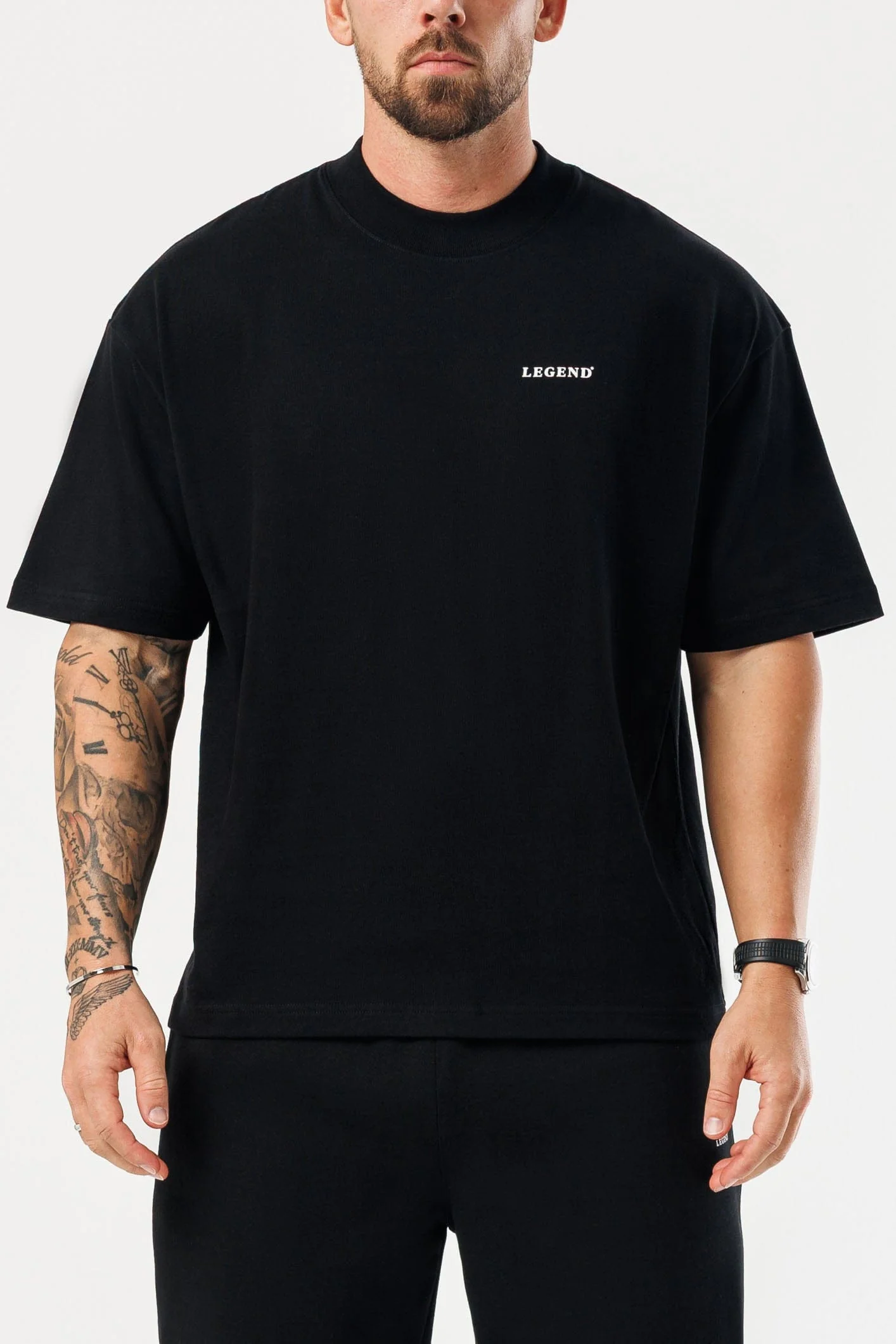 PRINT OVERSIZED T-SHIRT - BLACK - Image 2