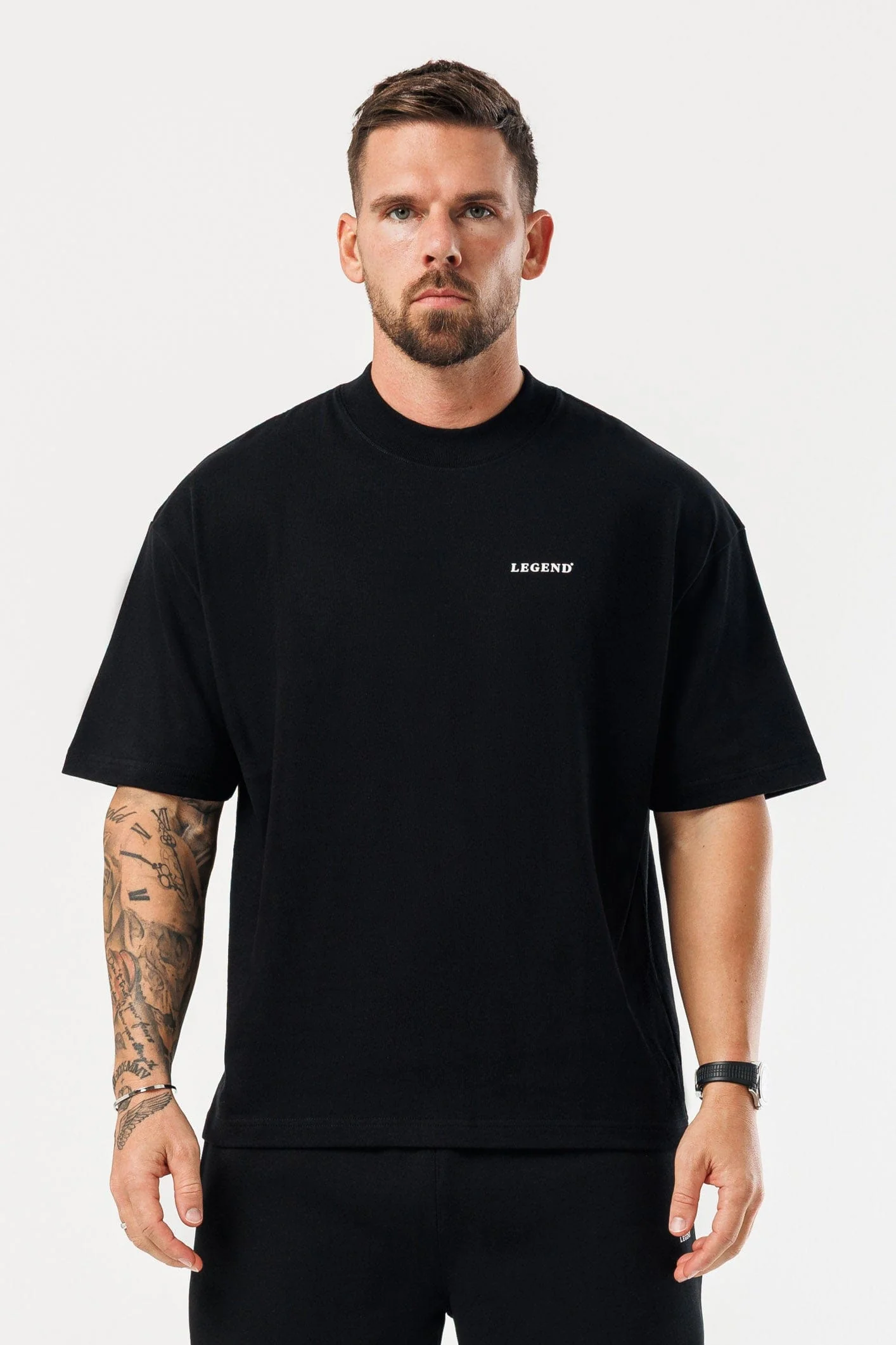 PRINT OVERSIZED T-SHIRT - BLACK - Image 3