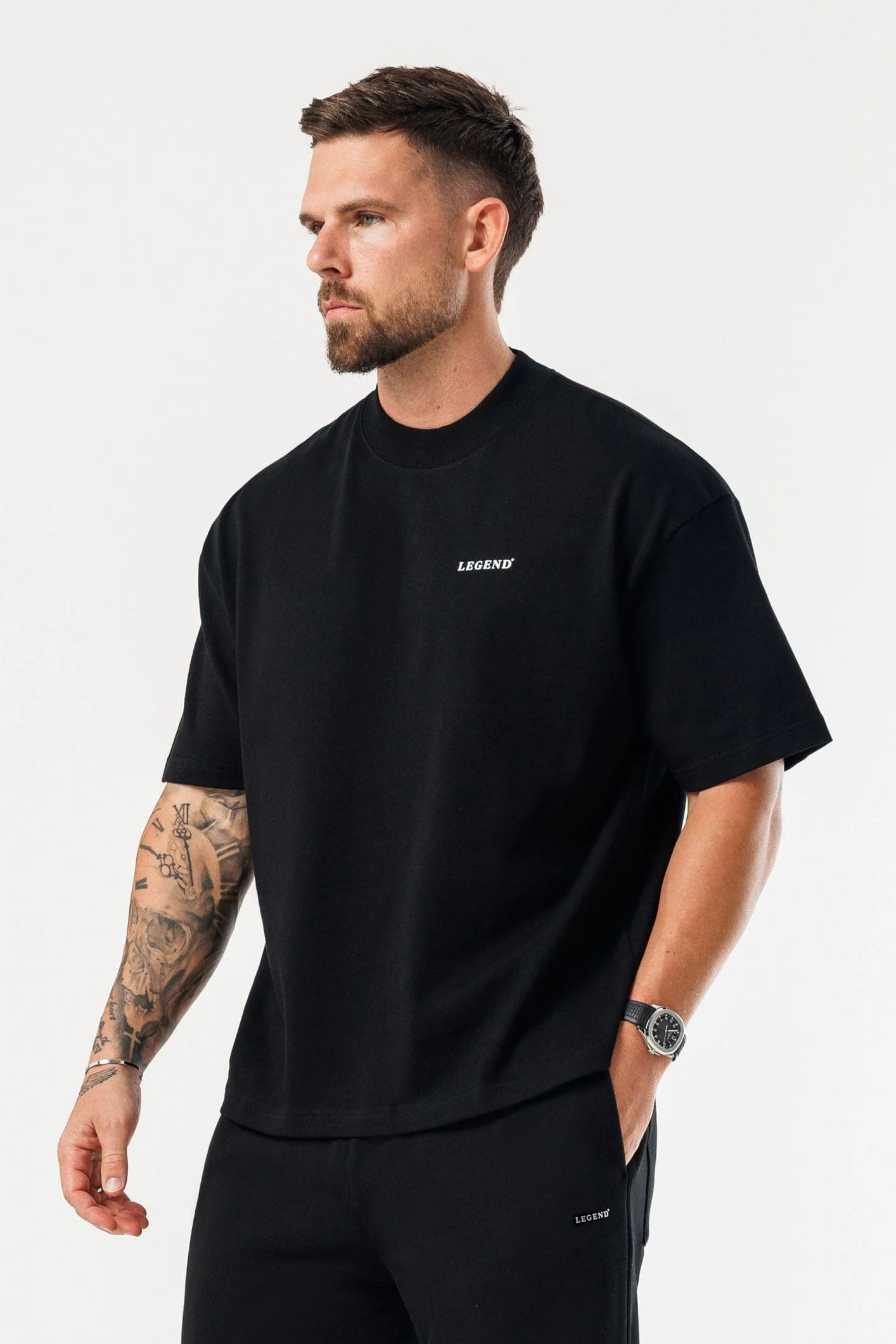 PRINT OVERSIZED T-SHIRT - BLACK - Image 4