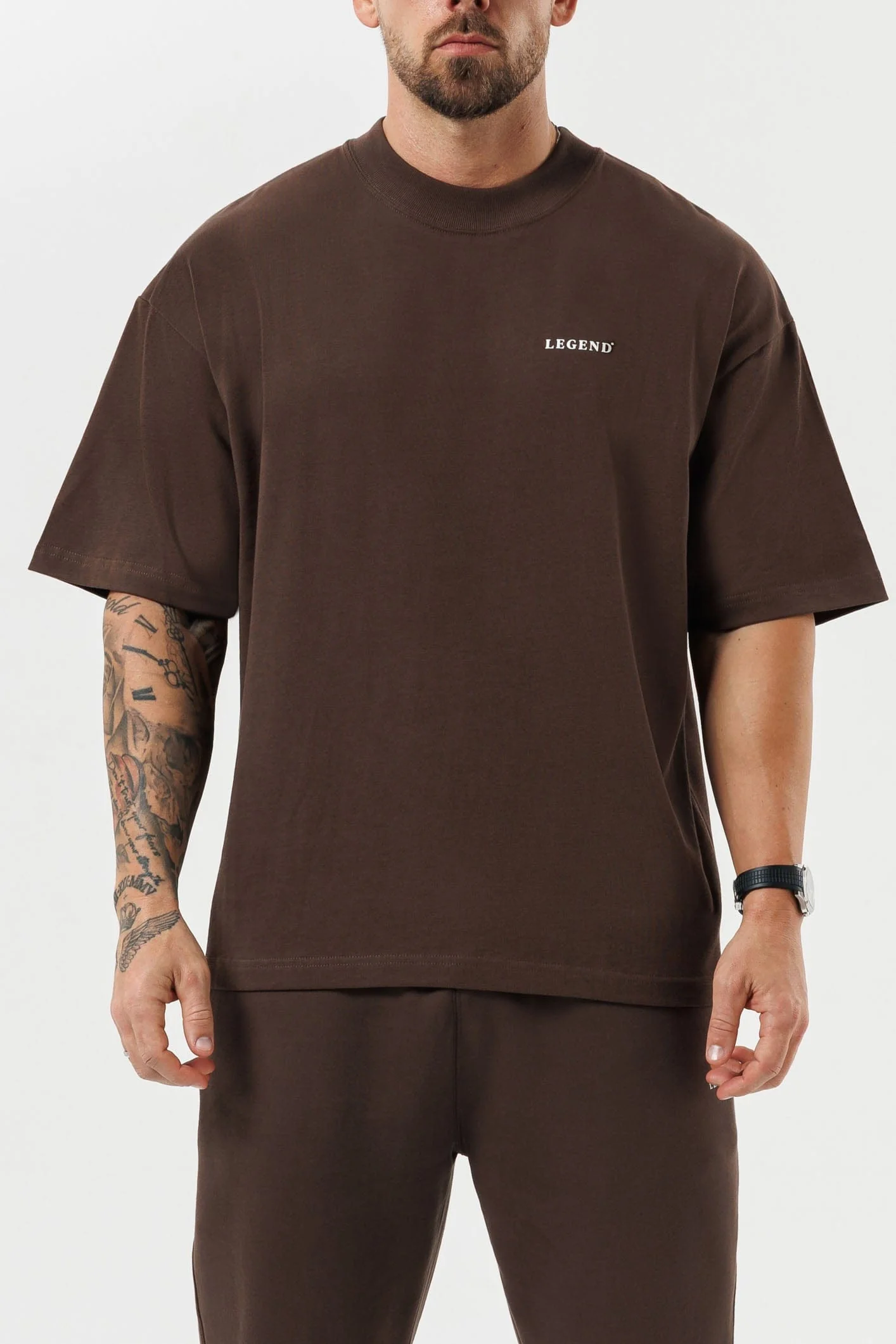PRINT OVERSIZED T-SHIRT - BROWN - Image 2