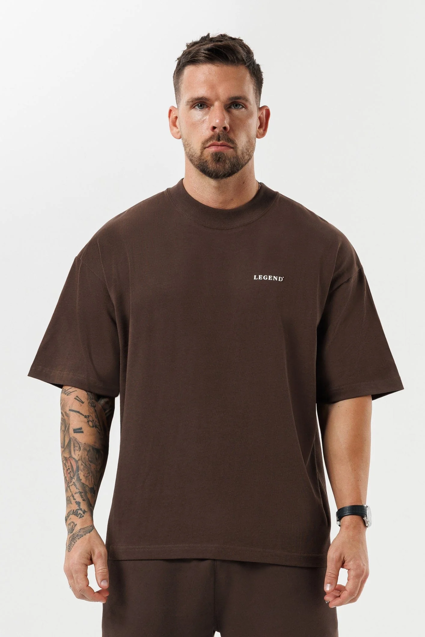 PRINT OVERSIZED T-SHIRT - BROWN - Image 3