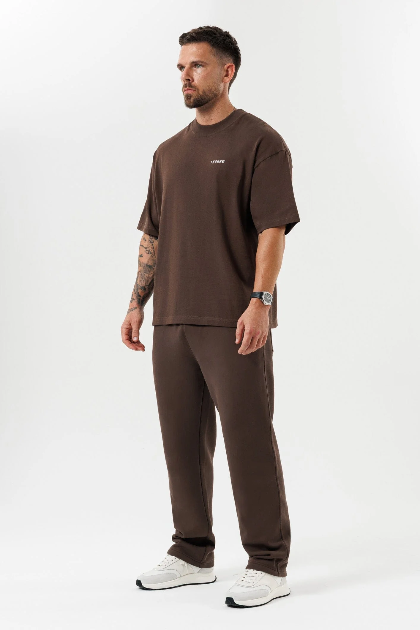 PRINT OVERSIZED T-SHIRT - BROWN - Image 7