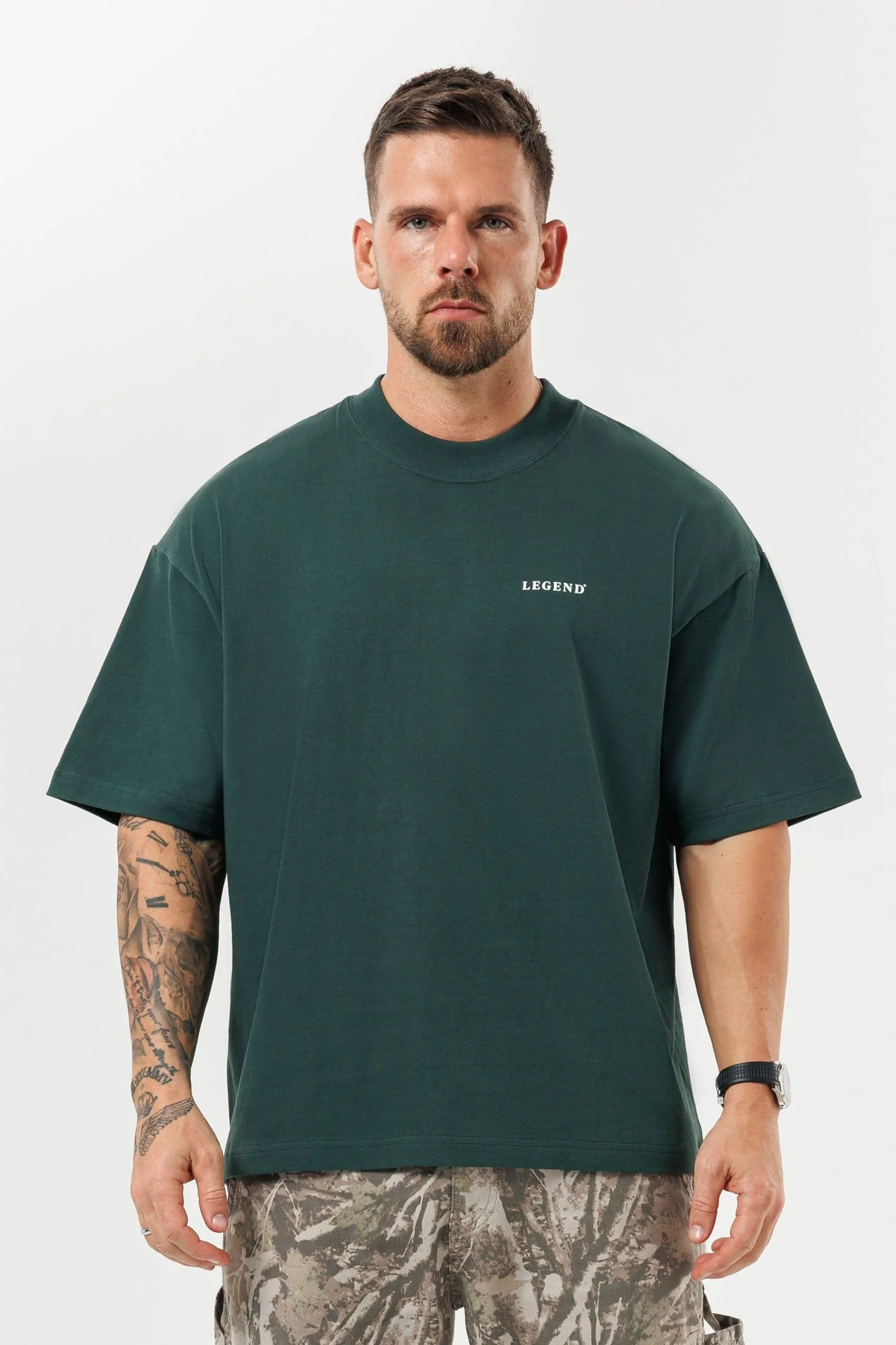 PRINT OVERSIZED T-SHIRT - GREEN - Image 2